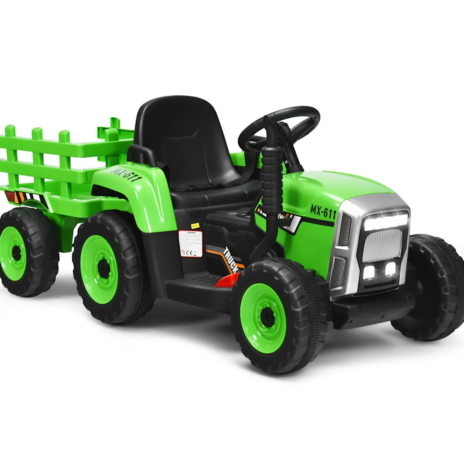Little Helper Swing & Slide Sets & Garden Play & Trampolines | Ride On Toys | Montessori Electric Vehicle | 12V Kids Ride On Tractor with Trailer Music and LED Lights | Colour Options | 3 Years+