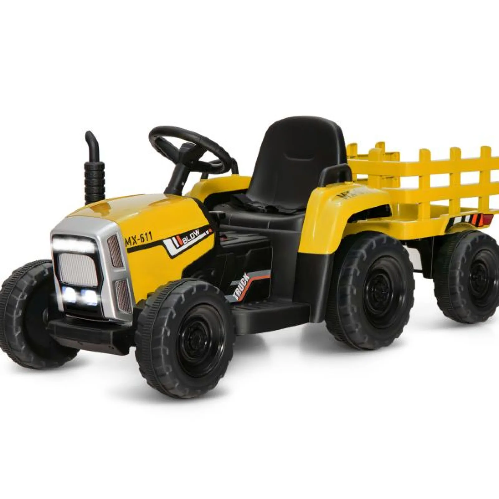 Little Helper Swing & Slide Sets & Garden Play & Trampolines | Ride On Toys | Montessori Electric Vehicle | 12V Kids Ride On Tractor with Trailer Music and LED Lights | Colour Options | 3 Years+