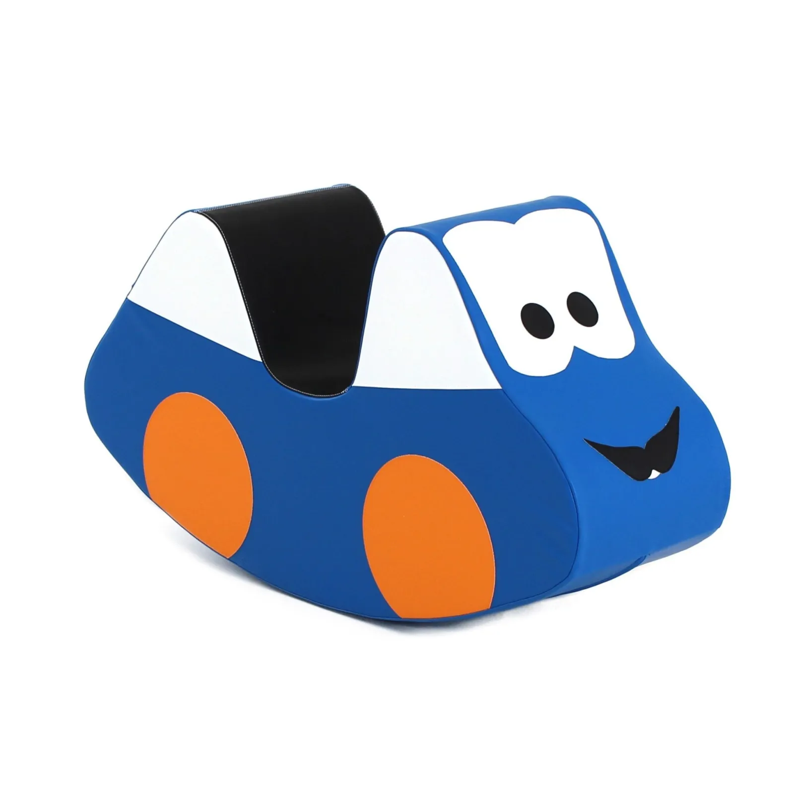 Little Helper Ride On Toys | Montessori Faux Leather Rocker | Ride-on Soft Rocking Toy | Soft Play Car | Blue | 12m+