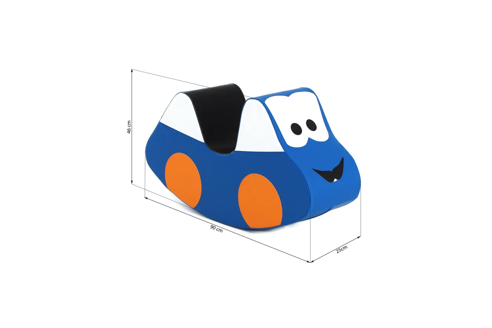 Little Helper Ride On Toys | Montessori Faux Leather Rocker | Ride-on Soft Rocking Toy | Soft Play Car | Blue | 12m+