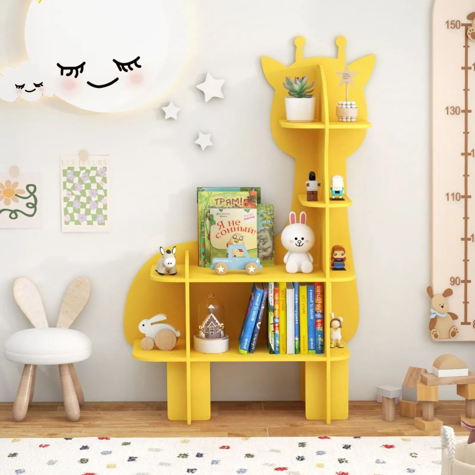 Little Helper Toy Storage Units | Toy Storage Units | Montessori Giraffe Kids Toy Storage | Kids Toy Storage | Anti-Toppling System | 1.3 HIgh | 3-12 Years