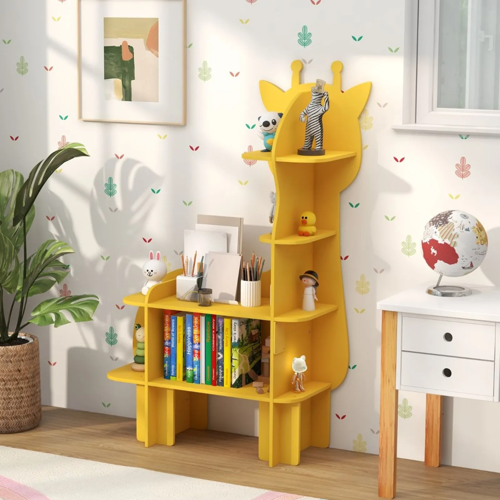 Little Helper Toy Storage Units | Toy Storage Units | Montessori Giraffe Kids Toy Storage | Kids Toy Storage | Anti-Toppling System | 1.3 HIgh | 3-12 Years
