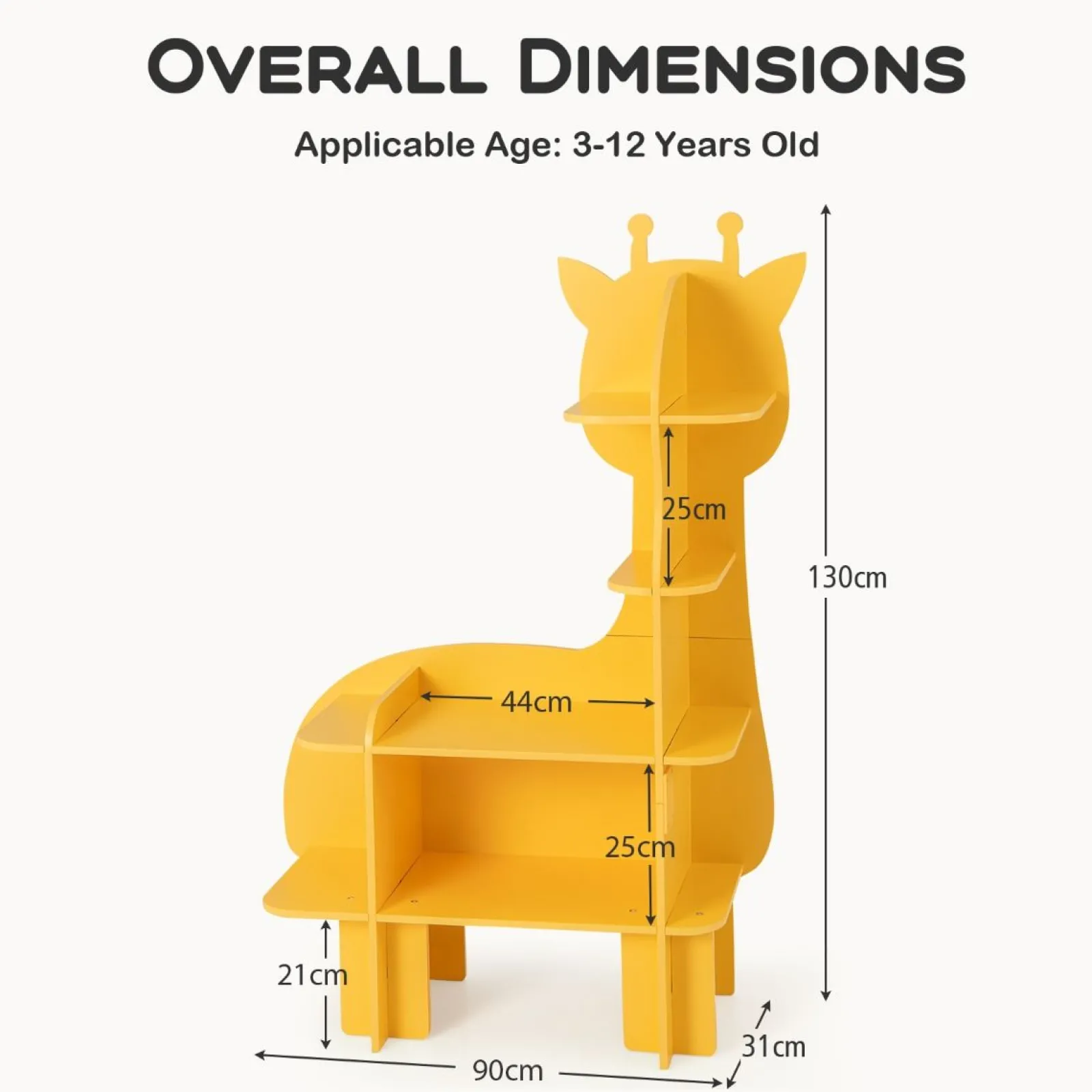 Little Helper Toy Storage Units | Toy Storage Units | Montessori Giraffe Kids Toy Storage | Kids Toy Storage | Anti-Toppling System | 1.3 HIgh | 3-12 Years