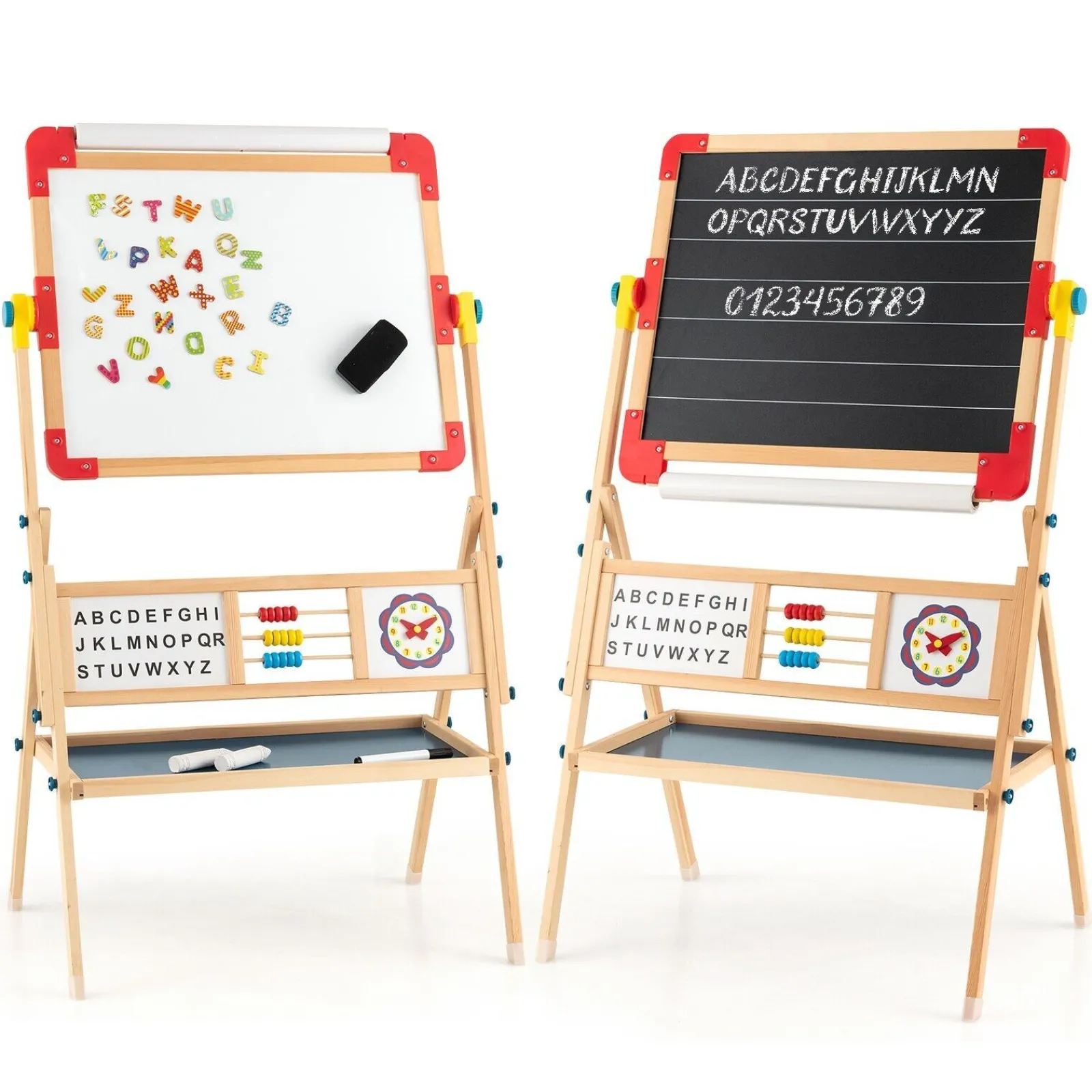Little Helper Easels & Accessories | Kids Easels & Accessories | Montessori 3-in-1 360° Educational Magnetic Art Easel | Whiteboard | Chalkboard | Accessories
