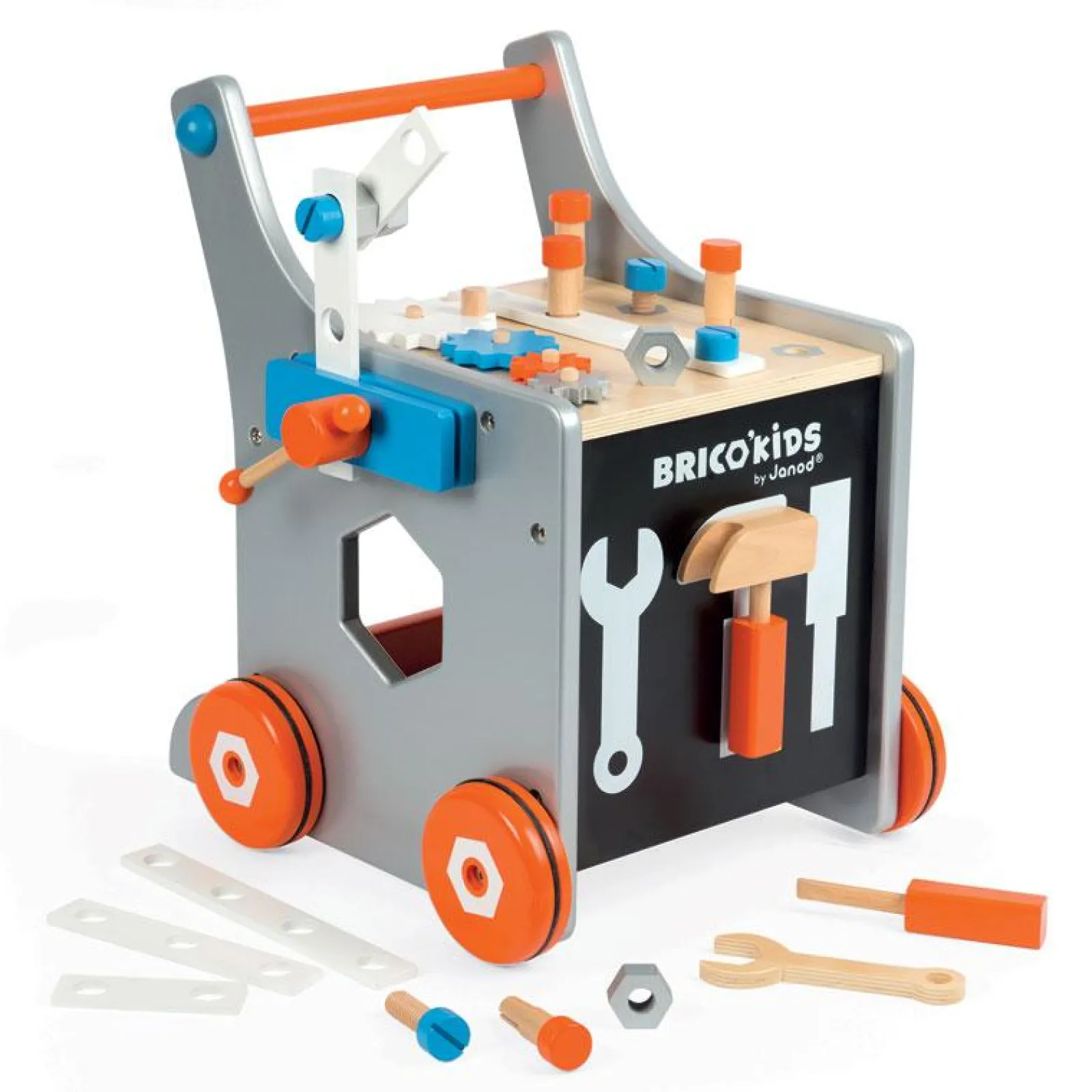 Little Helper Wooden Toys & Educational Toys | Baby Gifts | Montessori 2-in-1 Baby Walker & Workbench | Childs Tool Set | Childrens Tool Kit | 18m+