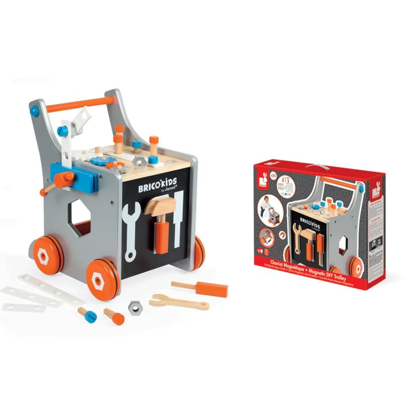 Little Helper Wooden Toys & Educational Toys | Baby Gifts | Montessori 2-in-1 Baby Walker & Workbench | Childs Tool Set | Childrens Tool Kit | 18m+