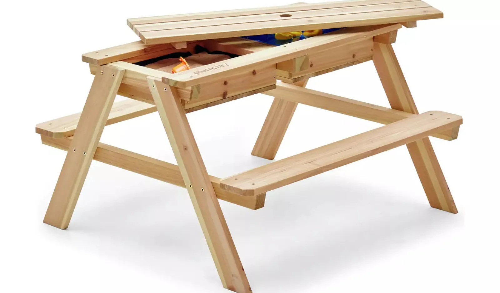Little Helper Sand & Water Table & Sandpits & Mud Kitchens | Montessori 4-in-1 FSC Eco Conscious Wooden 4 Seater Picnic Bench | Water Station | Sandpit & Mud Kitchen + Lid | 18m+