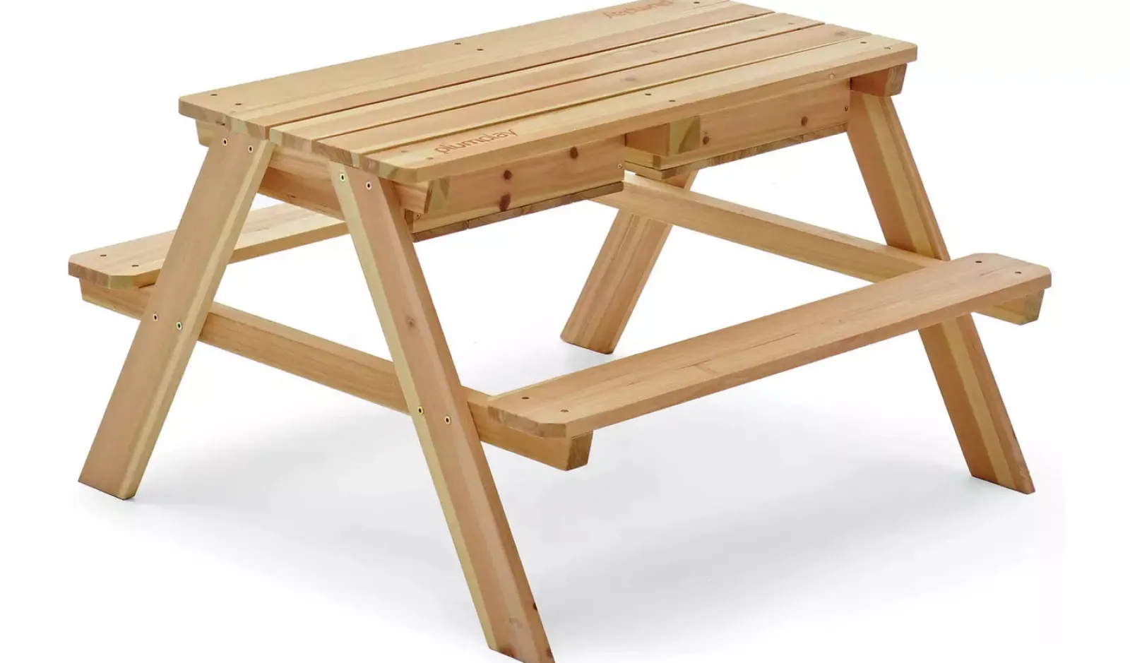 Little Helper Sand & Water Table & Sandpits & Mud Kitchens | Montessori 4-in-1 FSC Eco Conscious Wooden 4 Seater Picnic Bench | Water Station | Sandpit & Mud Kitchen + Lid | 18m+