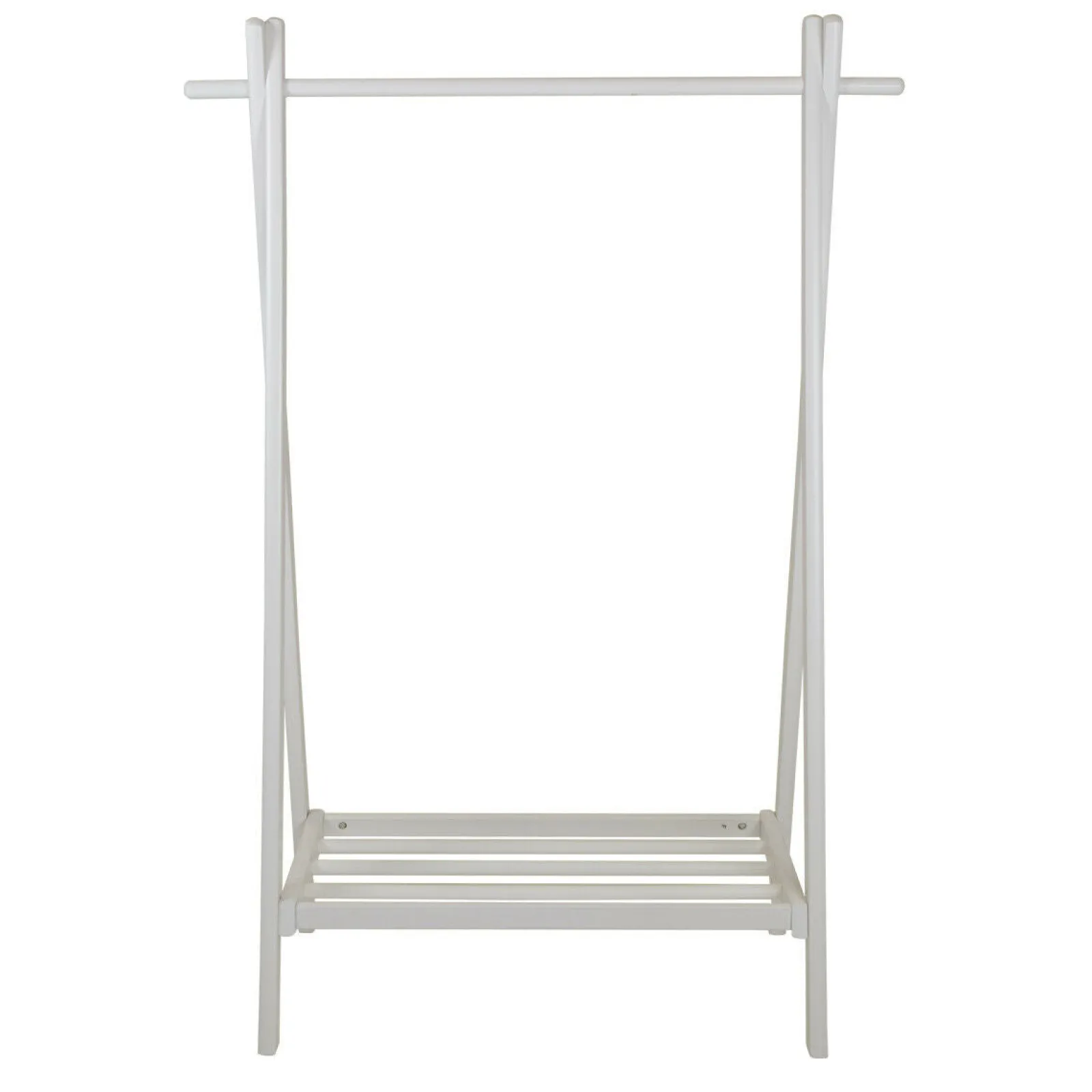 Little Helper Montessori Toys & Products | Clothes Rail & Dressing Up Rails | Montessori Kids Eco-Wooden Dress-up Rail | Clothes Rail with Shelf | White | 1.2m High