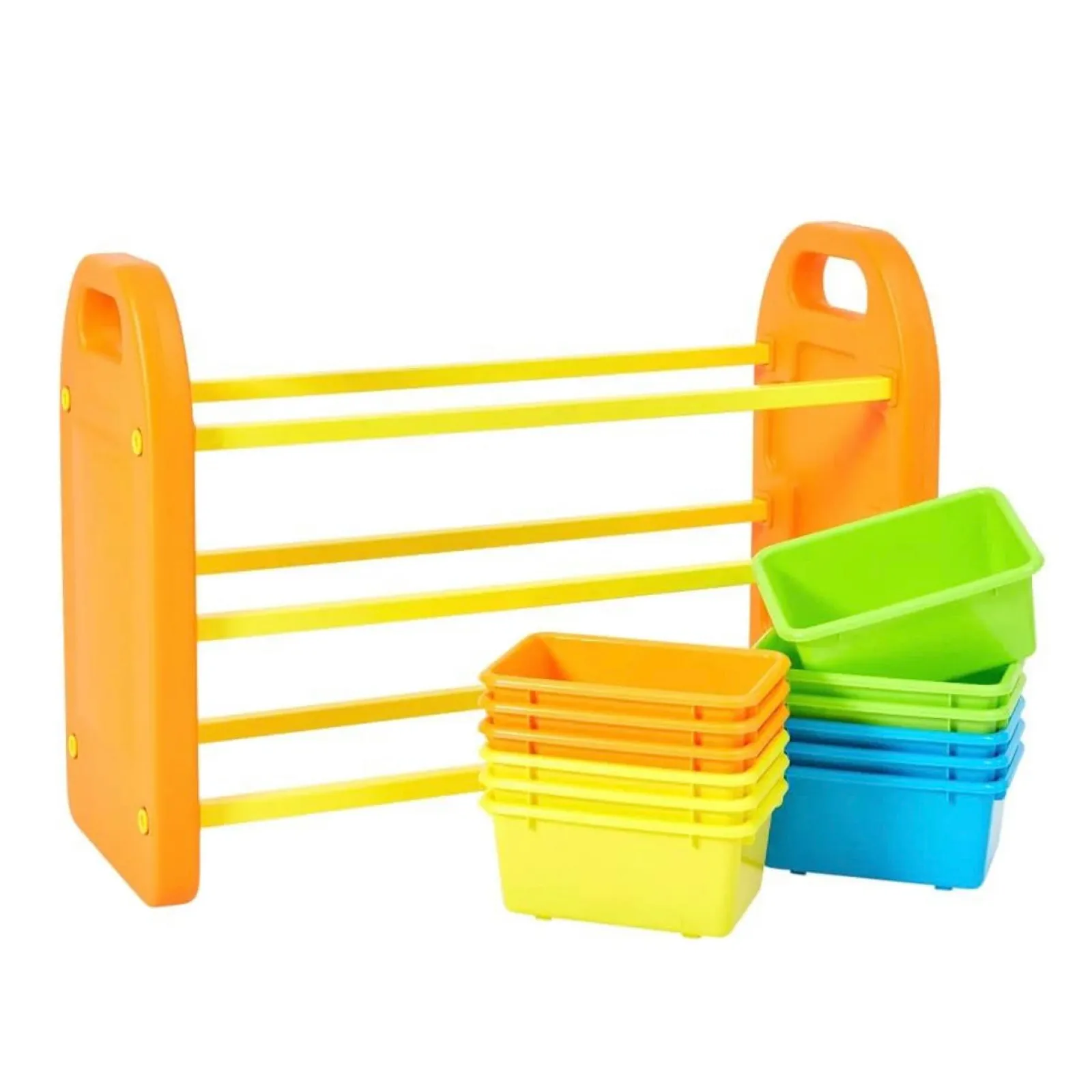 Little Helper Toy Storage Units | Toy Storage Units | Montessori Large Children's 12-Bin Toy Storage Unit | Primary Colours