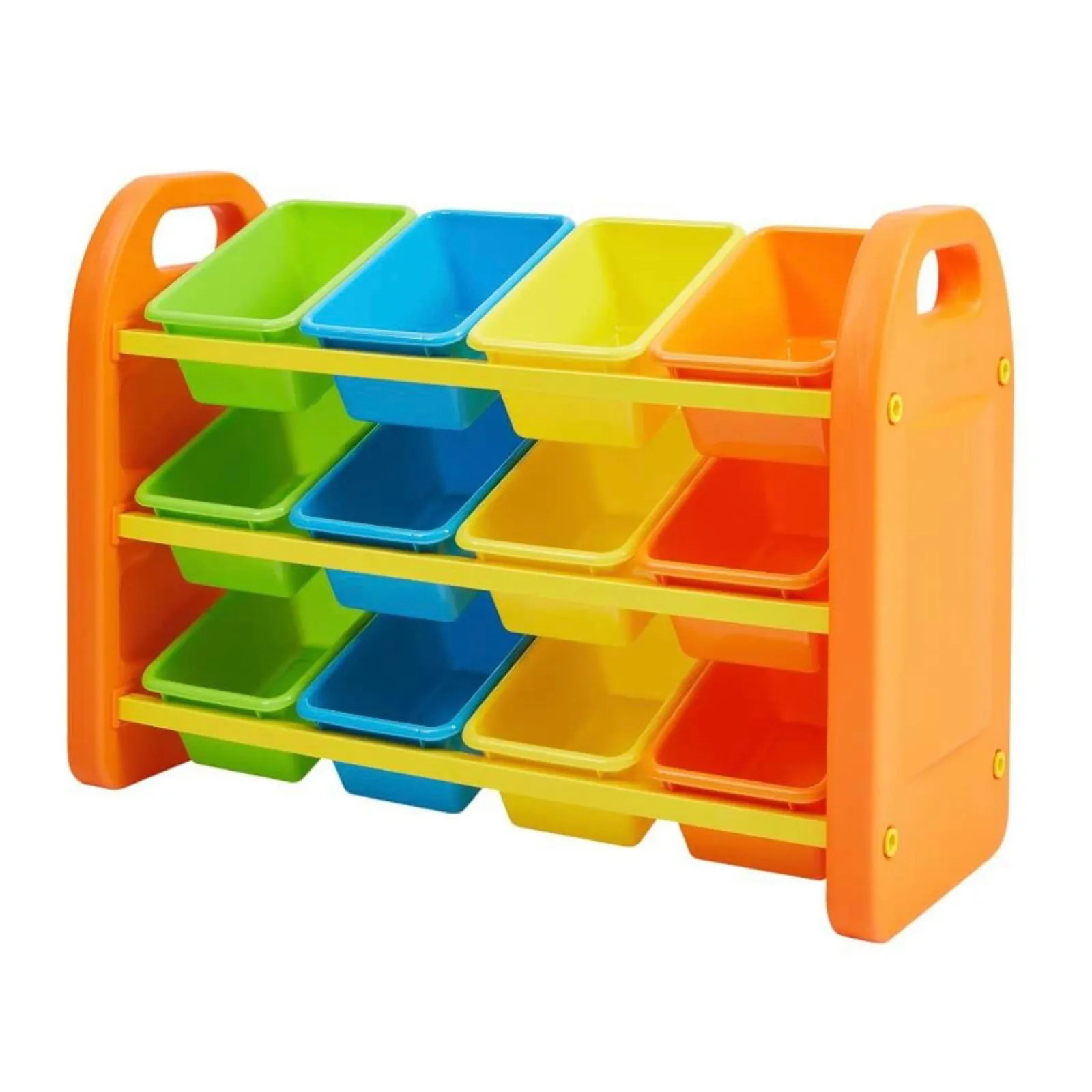 Little Helper Toy Storage Units | Toy Storage Units | Montessori Large Children's 12-Bin Toy Storage Unit | Primary Colours