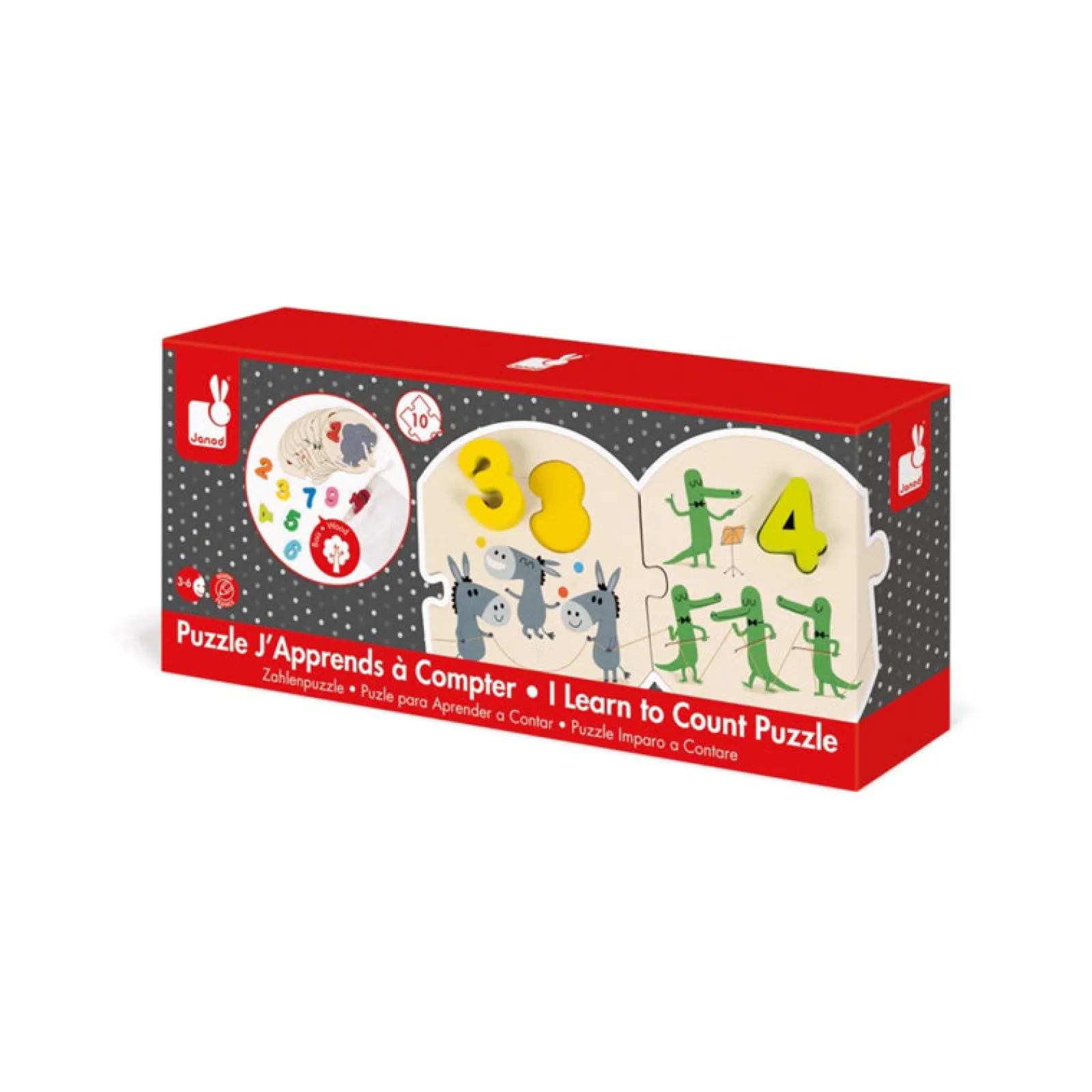 Little Helper Wooden Toys & Educational Toys | Montessori Toys & Products | Montessori Learn To Count Puzzle | Learning ABCs and 123s | Educational Activity Toys | 3 years+