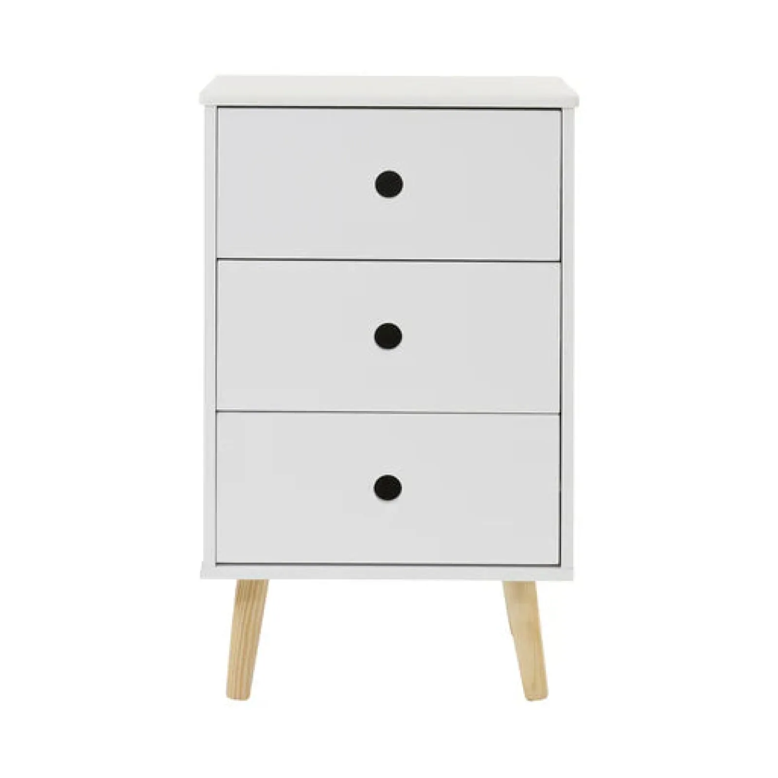 Little Helper Toy Storage Units | Toy Storage Units | Montessori Modern Bedside Drawers | Children's Toy Storage | White | Pine Legs