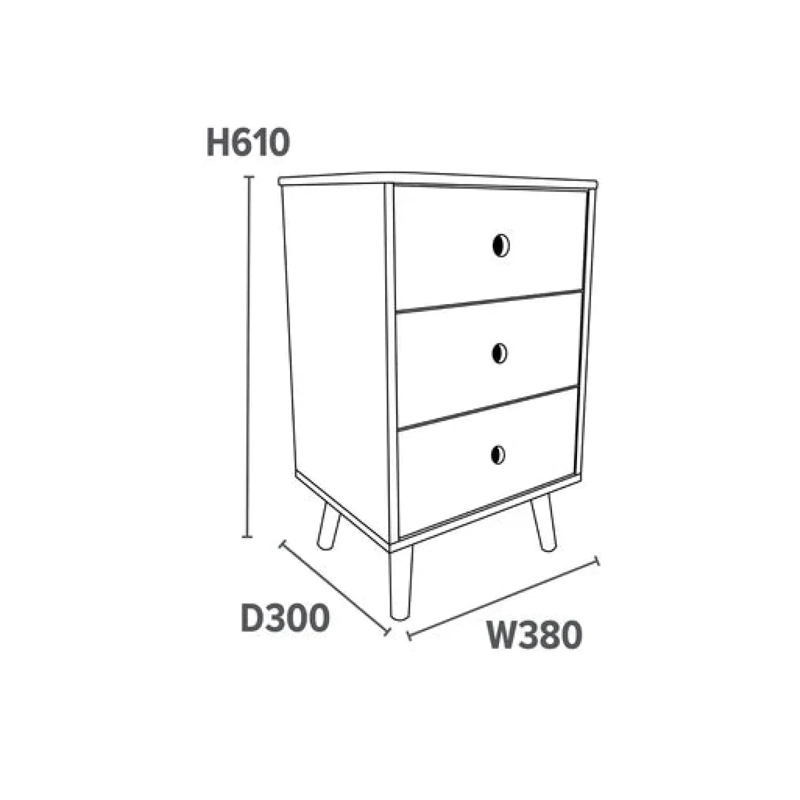 Little Helper Toy Storage Units | Toy Storage Units | Montessori Modern Bedside Drawers | Children's Toy Storage | White | Pine Legs