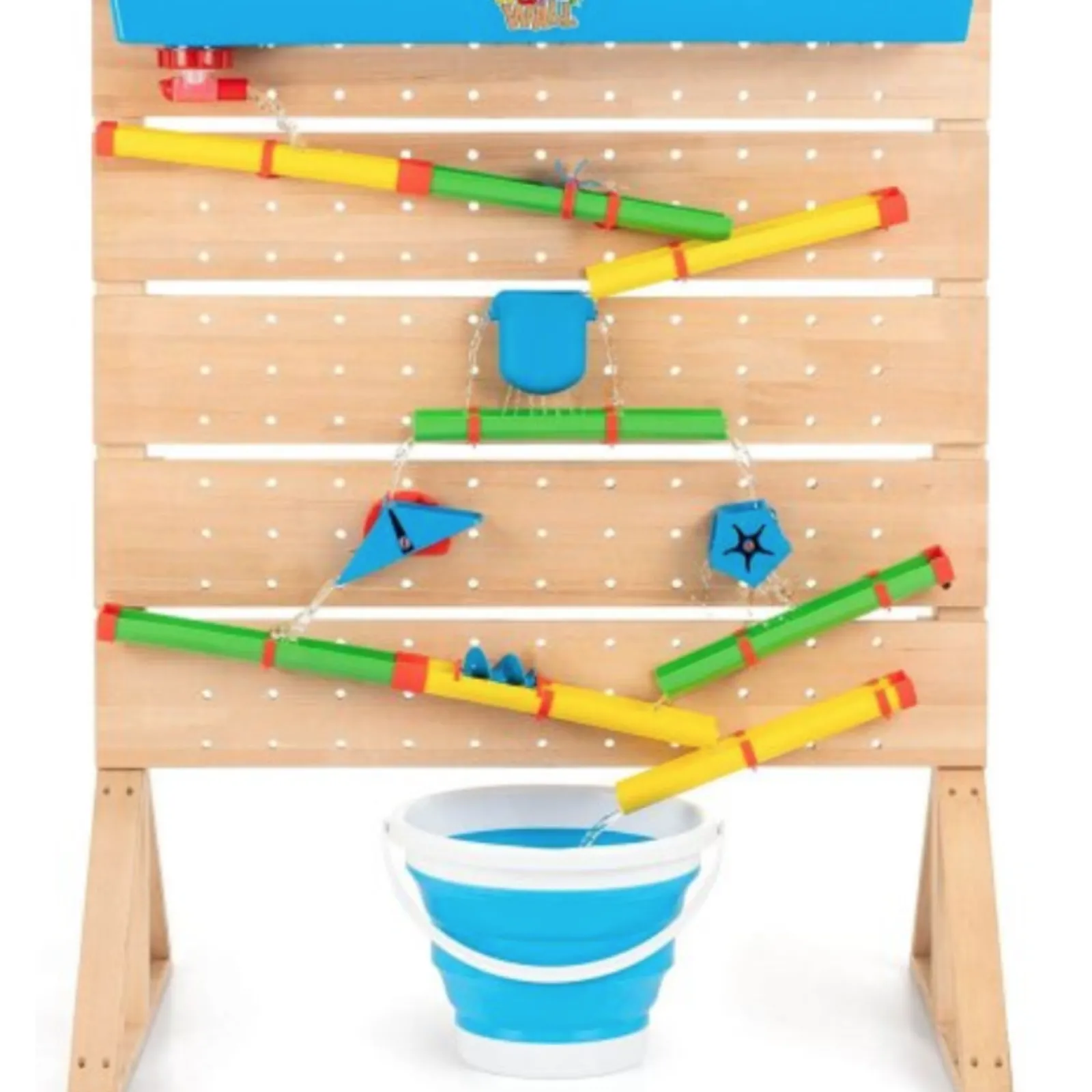 Little Helper Sand & Water Table & Sandpits & Mud Kitchens | Toy Kitchens | Montessori Outdoor Eco Wood Waterwall | Childrens Water Play | 3 Years+