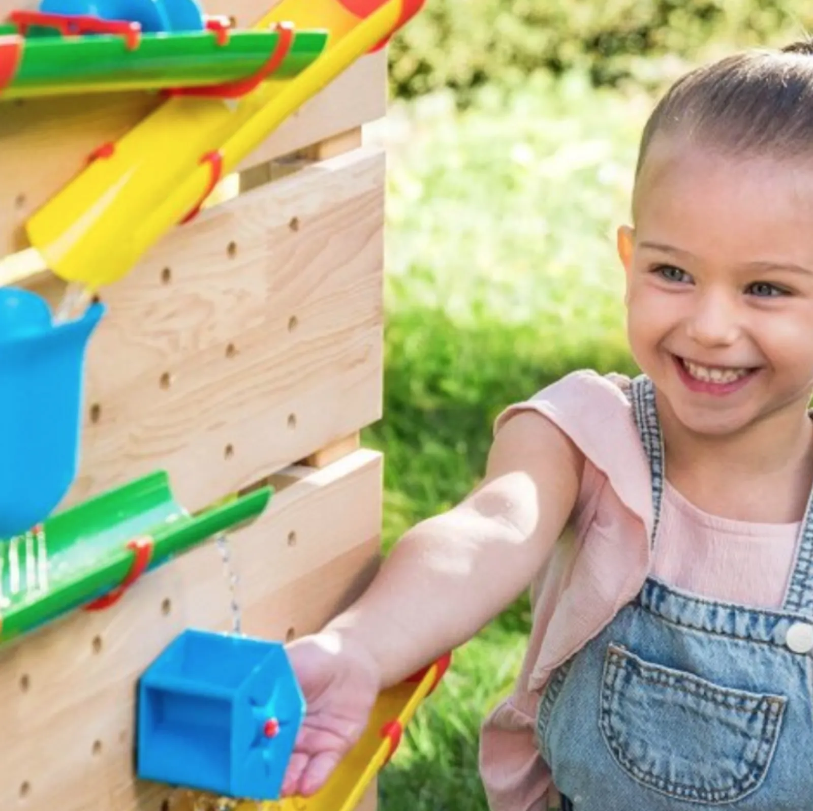 Little Helper Sand & Water Table & Sandpits & Mud Kitchens | Toy Kitchens | Montessori Outdoor Eco Wood Waterwall | Childrens Water Play | 3 Years+