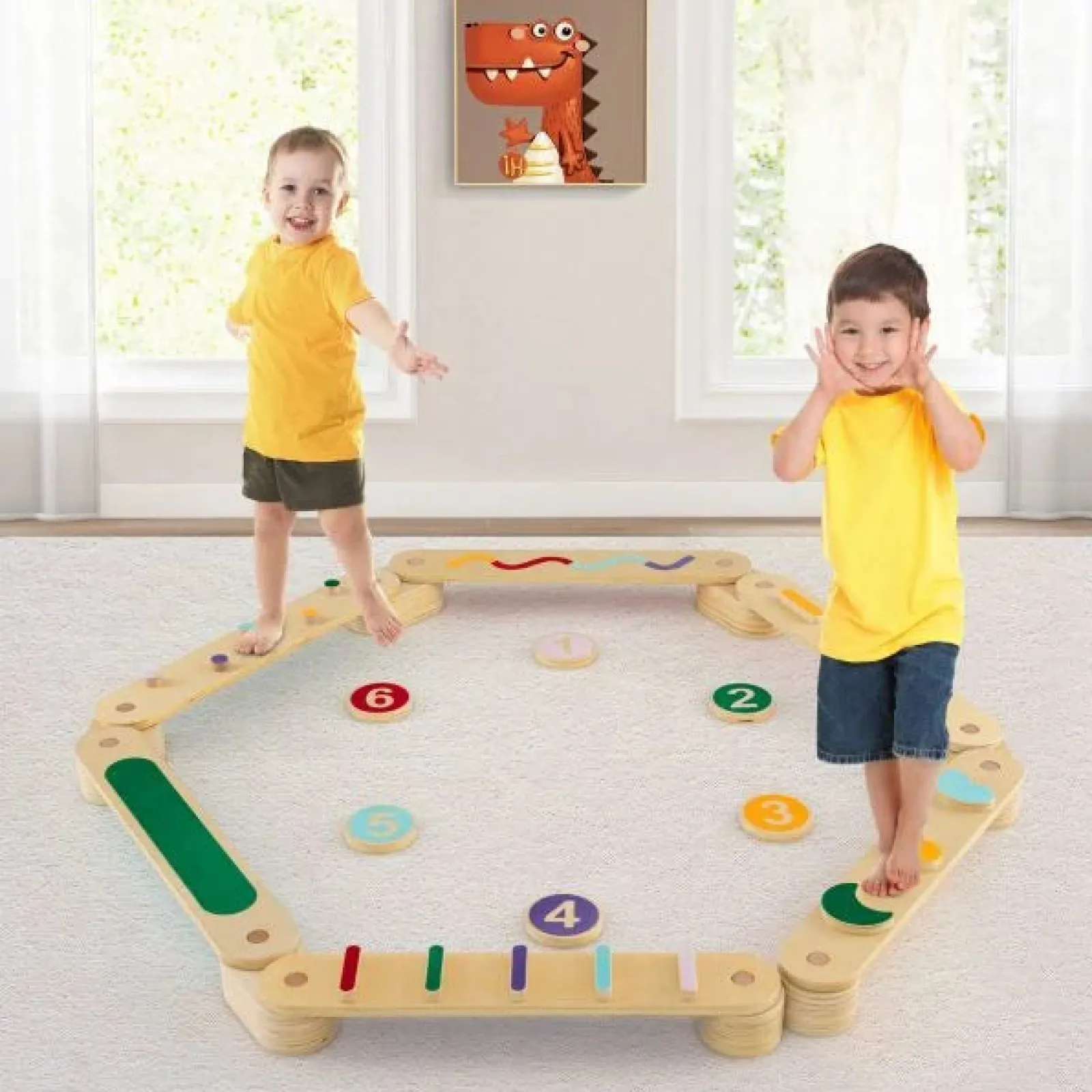 Little Helper Kids Climbing Frames & Activity Toys | Montessori Toys & Products | Montessori Pikler | High Quality Eco Wood Balance Beam | Stepping Stones | Natural & Pastels