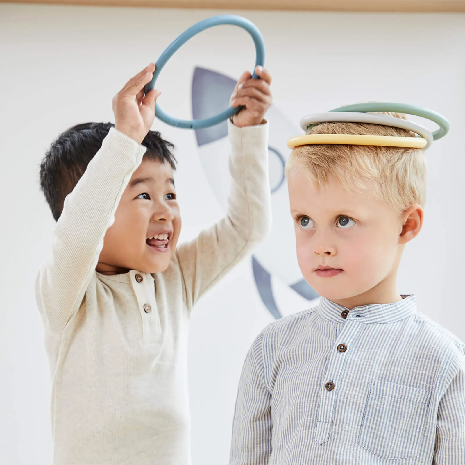 Little Helper Activity Toys | Montessori Scandi-inspired Activity Rings | Nordic Range | Set of 6