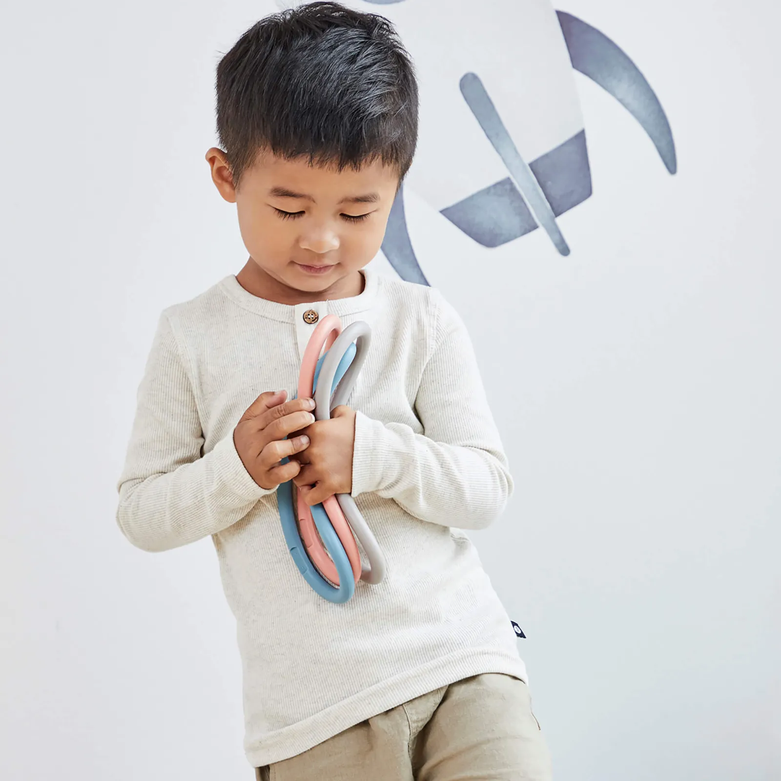 Little Helper Activity Toys | Montessori Scandi-inspired Activity Rings | Nordic Range | Set of 6