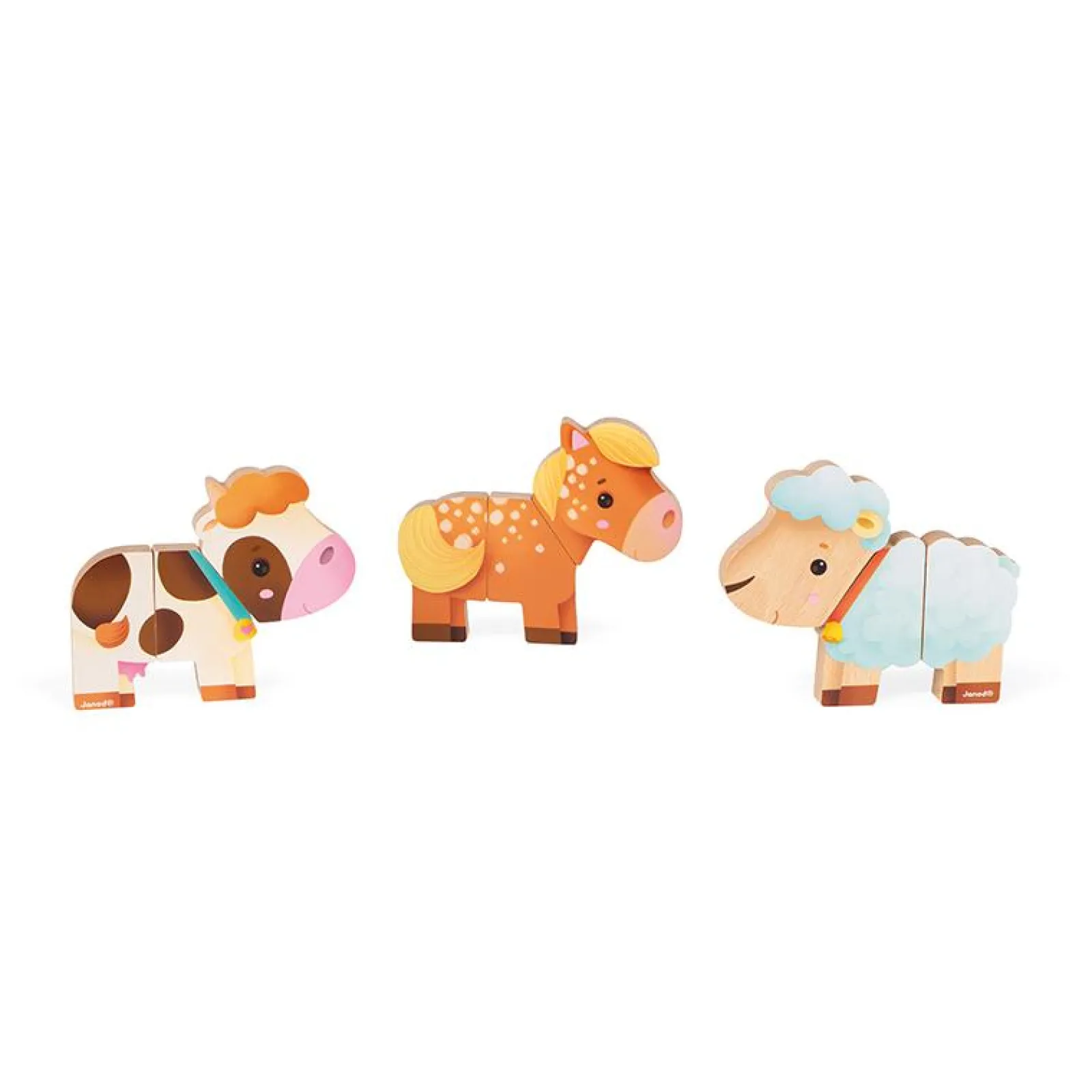 Little Helper Wooden Toys & Educational Toys | Baby Gifts | Montessori Wooden Toy | Funny Farm Animal Magnets Set | Puzzles & Games