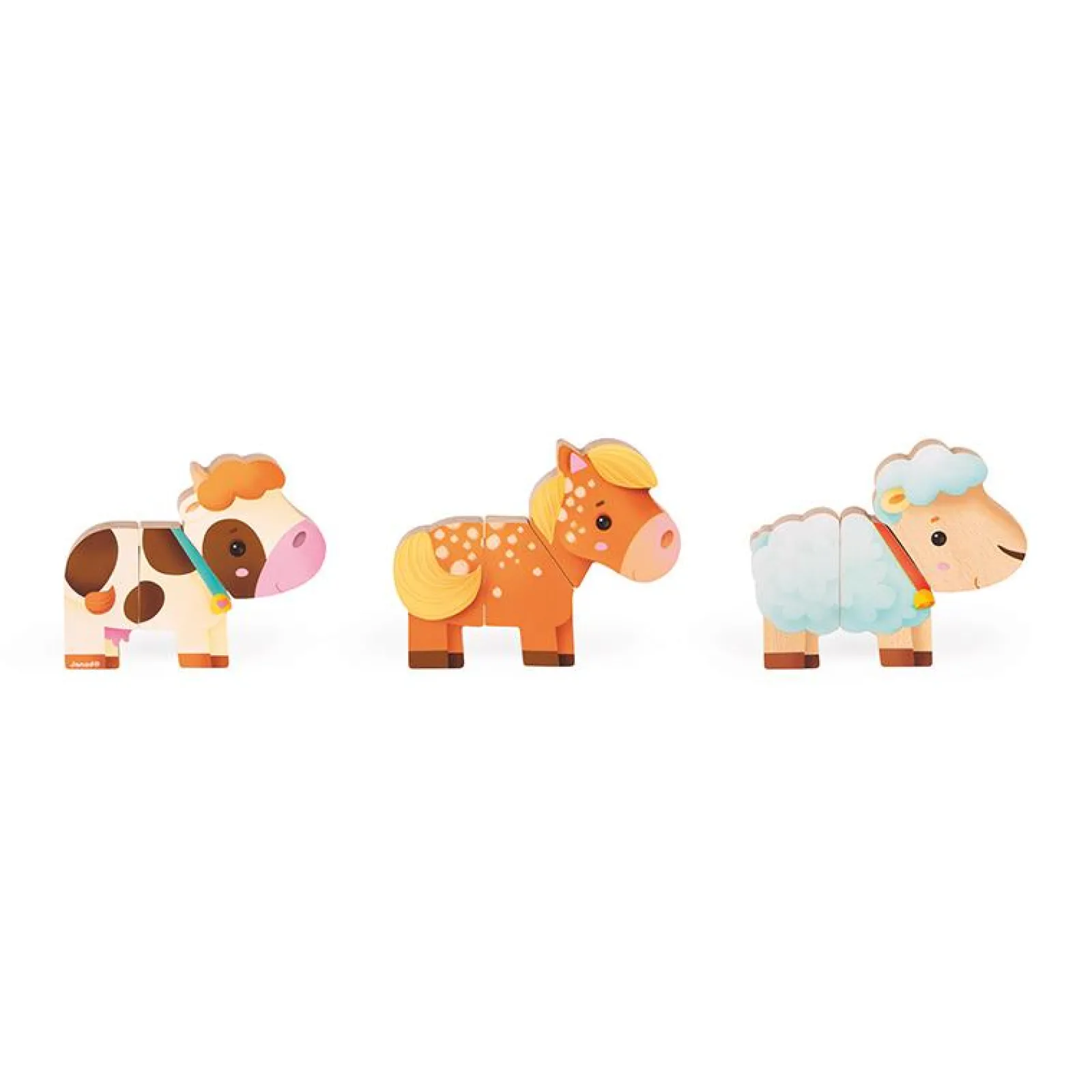Little Helper Wooden Toys & Educational Toys | Baby Gifts | Montessori Wooden Toy | Funny Farm Animal Magnets Set | Puzzles & Games