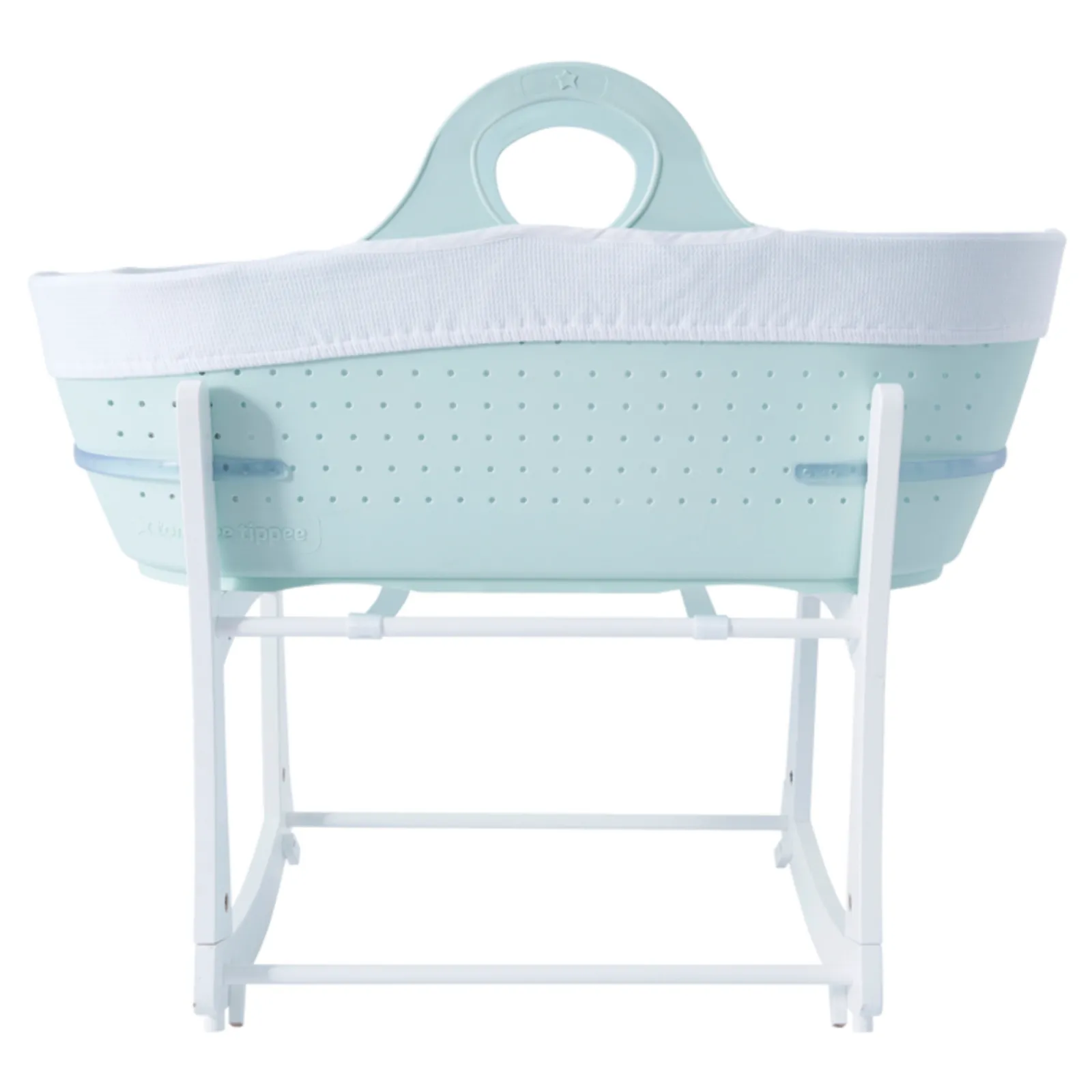 Little Helper Moses Baskets & Stands | Moses Basket & Stand With Waterproof Mattress | Mint Green