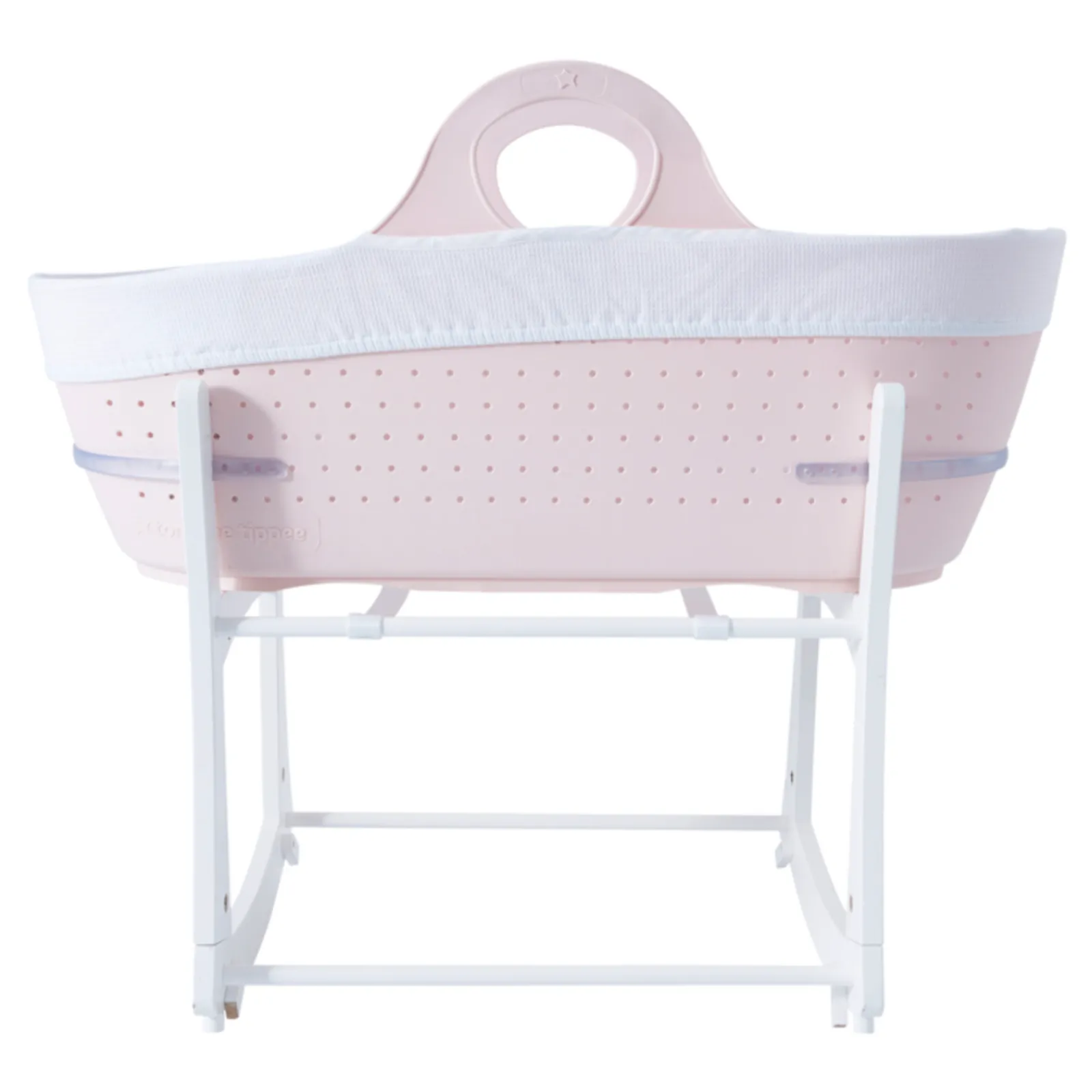 Little Helper Moses Baskets & Stands | Moses Basket & Stand With Waterproof Mattress | Whisper Pink