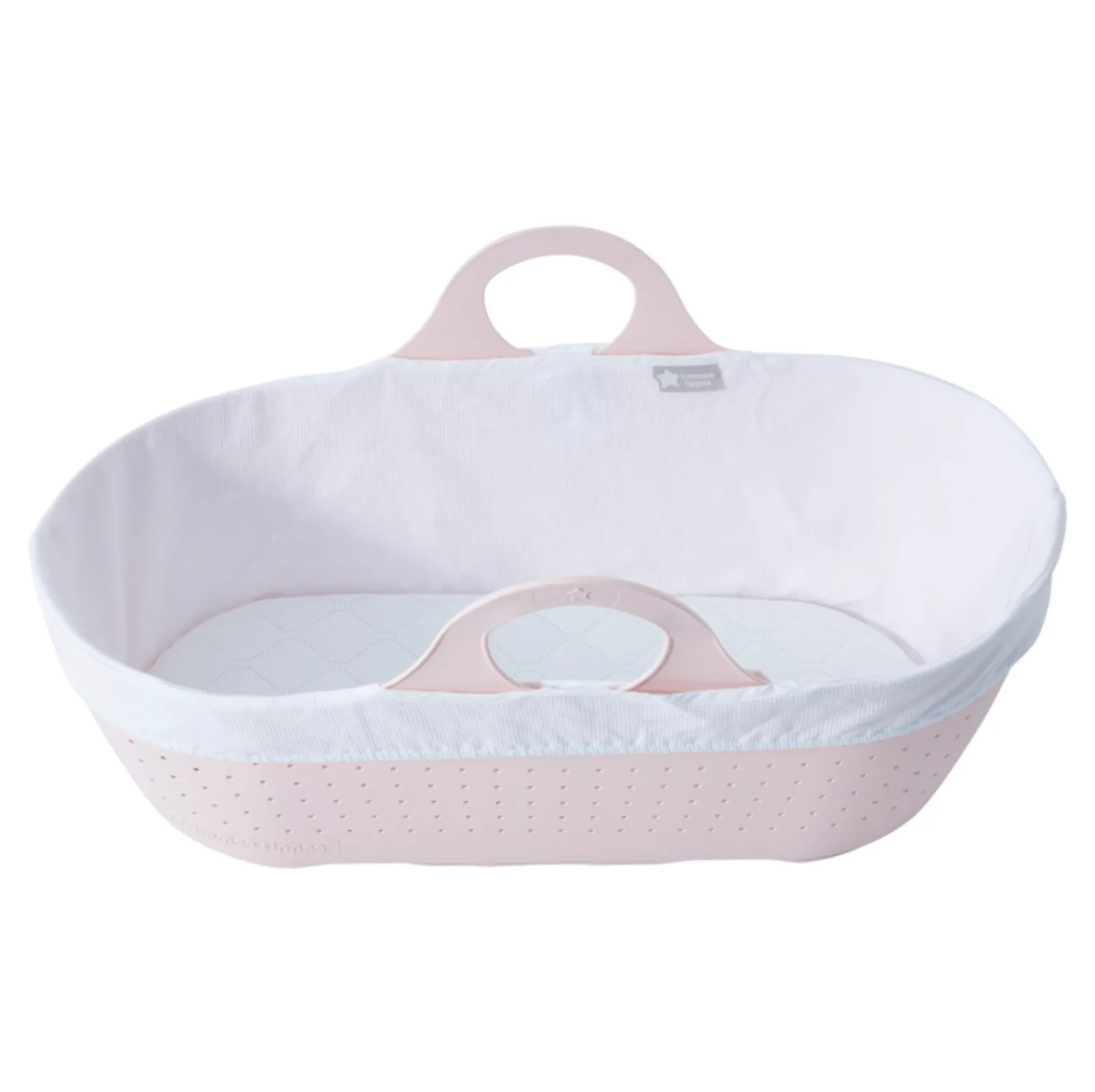Little Helper Moses Baskets & Stands | Moses Basket & Stand With Waterproof Mattress | Whisper Pink