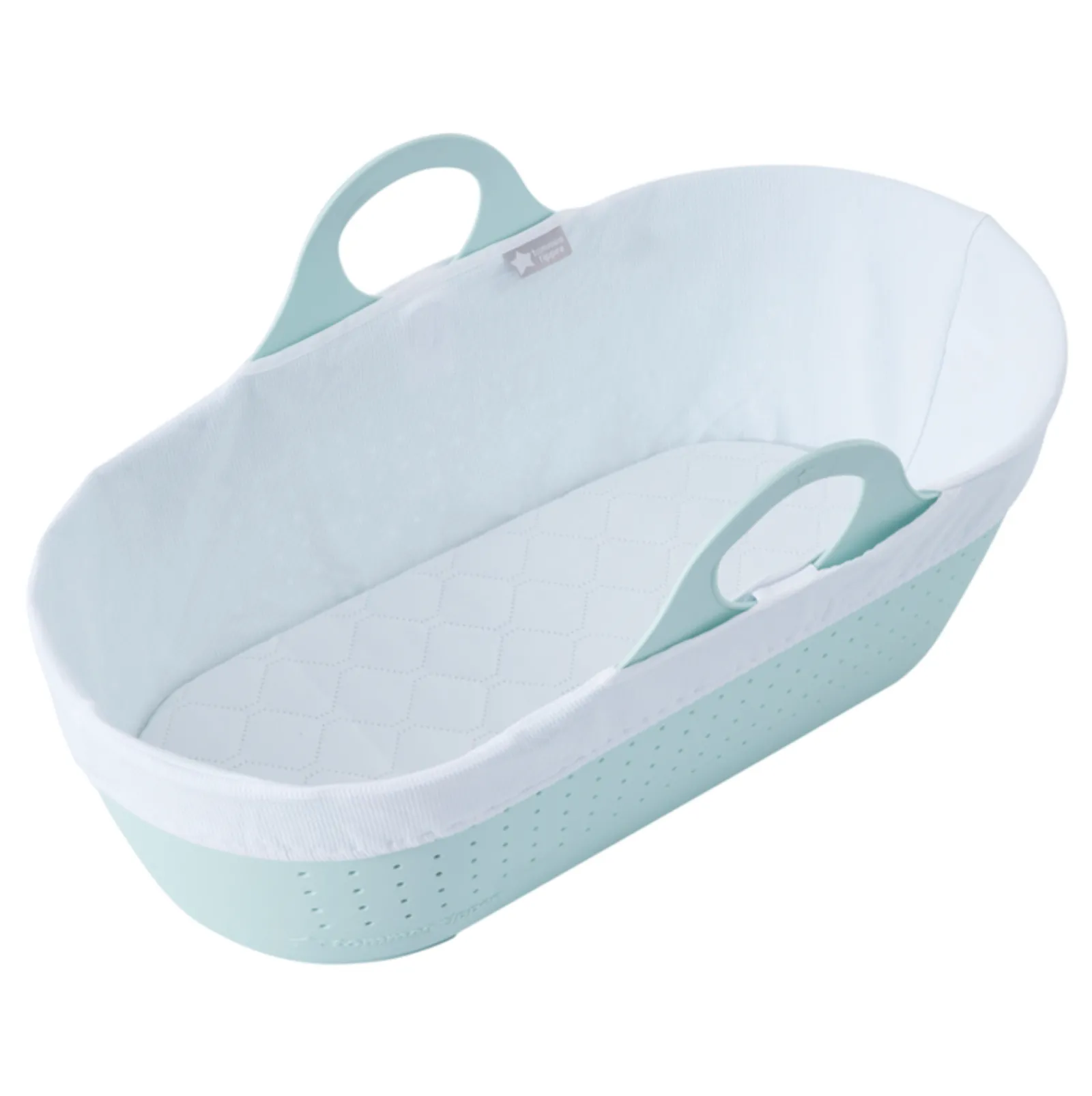Little Helper Moses Baskets & Stands | Moses Basket With Waterproof Mattress | Mint Green