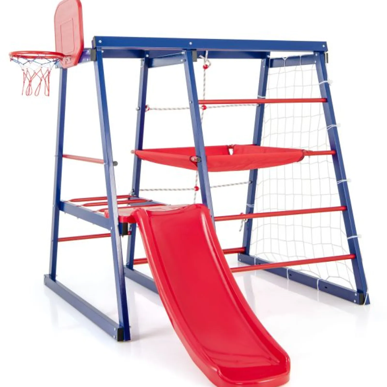Little Helper Swing & Slide Sets & Garden Play & Trampolines | Kids Climbing Frames & Activity Toys | Multi Purpose 7-in-1 Indoor & Outdoor Rust-Proof Montessori Climbing Gym with Slide | Basketball Hoop