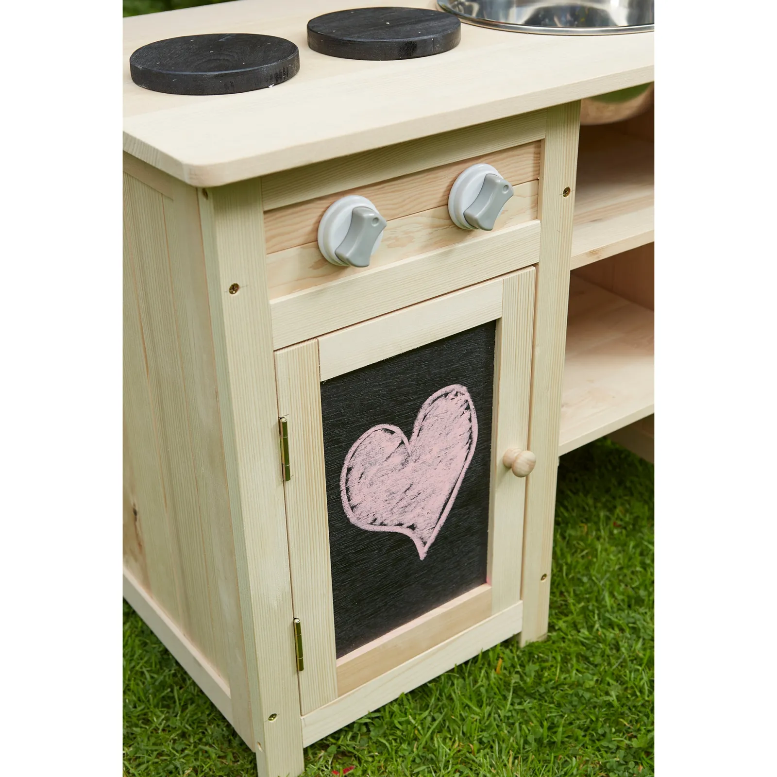 Little Helper Sand & Water Table & Sandpits & Mud Kitchens | Toy Kitchens | Non-allergenic | Eco Friendly Montessori Natural Wooden Kids Mud Kitchen | Indoor & Outdoor Wooden Toy Kitchen | 3 Years+