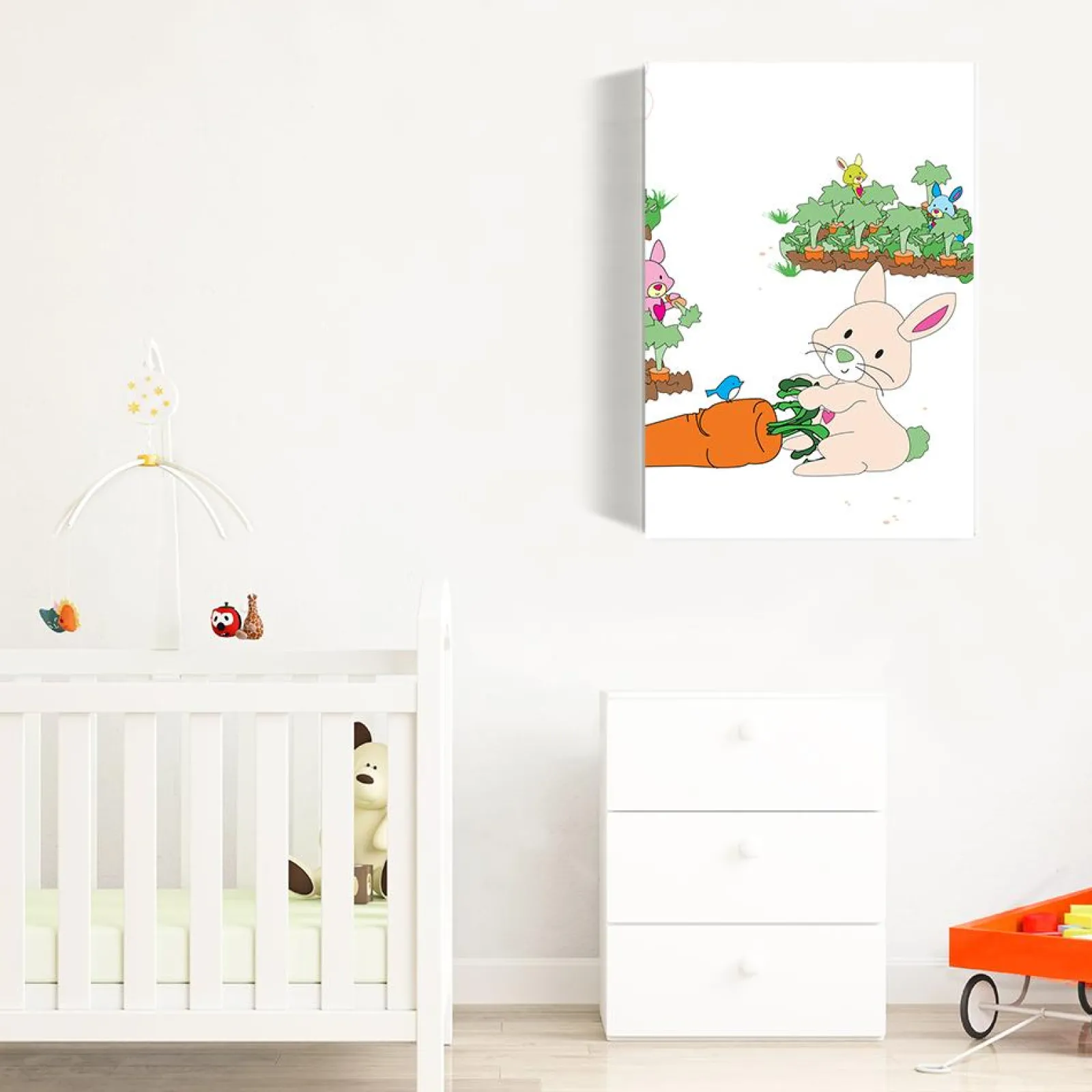 Little Helper Baby Gifts | Nursery Wall Art | Nursery Prints | Nursery Canvas - Bouncer the Bunny