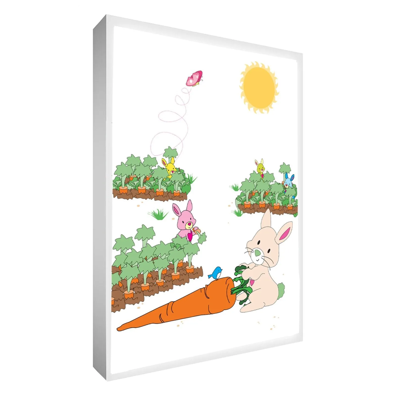 Little Helper Baby Gifts | Nursery Wall Art | Nursery Prints | Nursery Canvas - Bouncer the Bunny