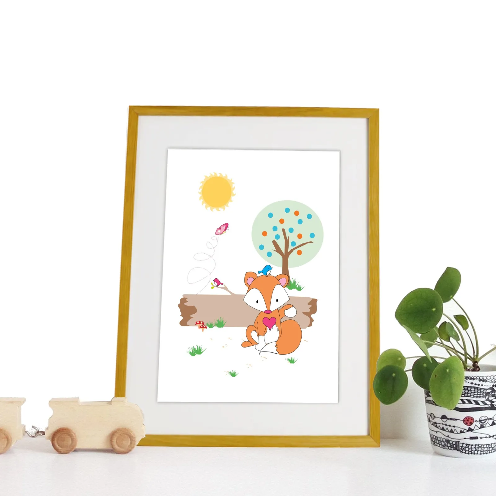 Little Helper Baby Gifts | Nursery Wall Art | Nursery Prints | Nursery Canvas - Freddy the Fox