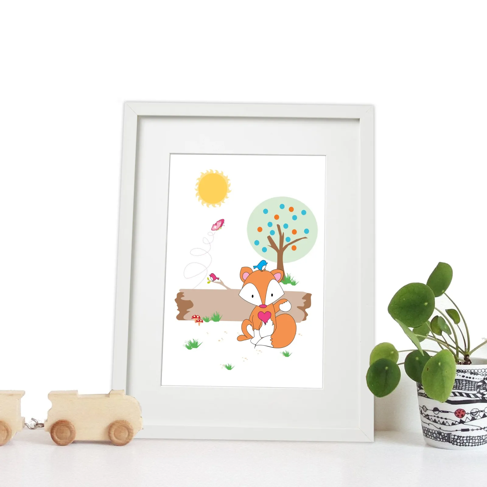 Little Helper Baby Gifts | Nursery Wall Art | Nursery Prints | Nursery Canvas - Freddy the Fox