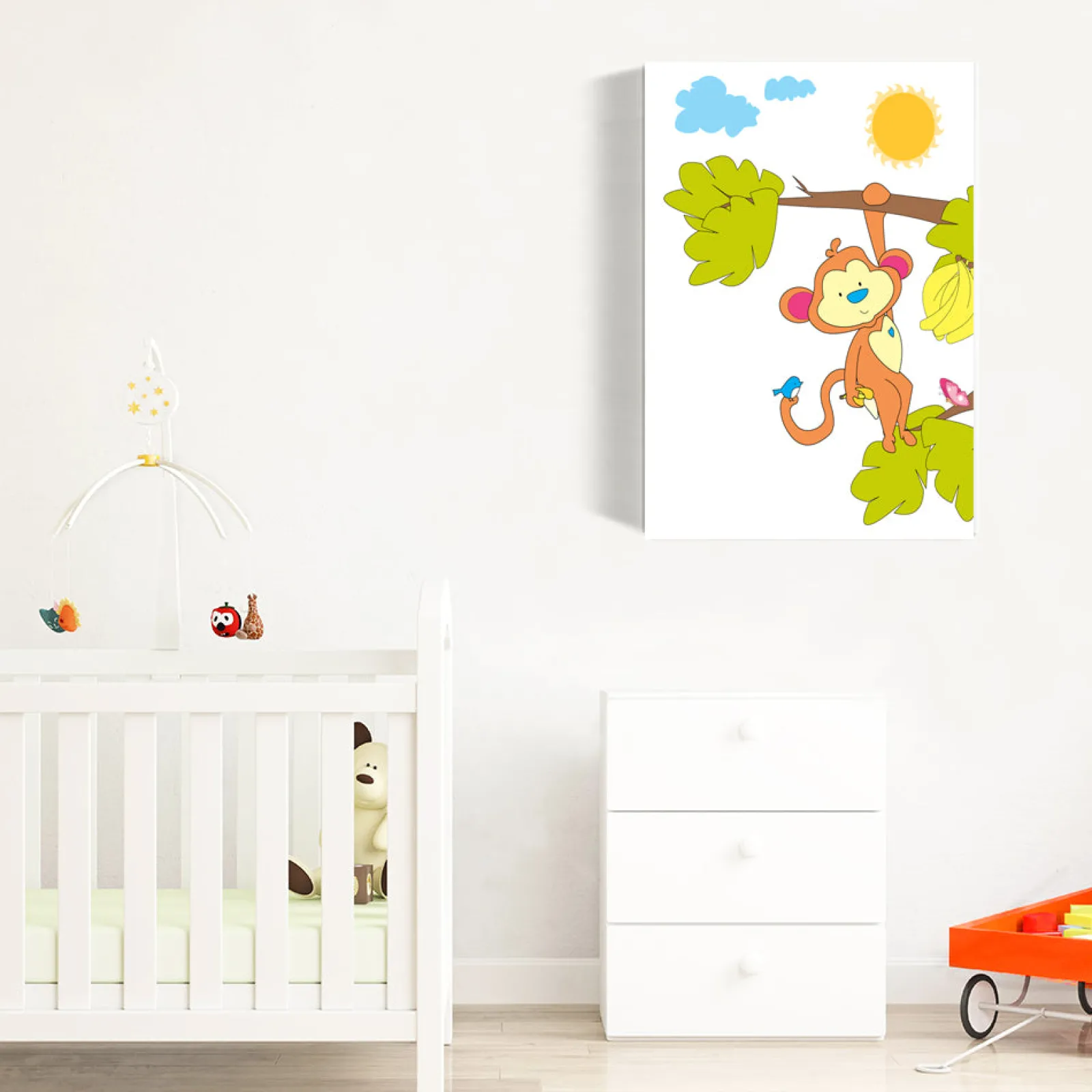 Little Helper Baby Gifts | Nursery Wall Art | Nursery Prints | Nursery Canvas - Marvin the Monkey