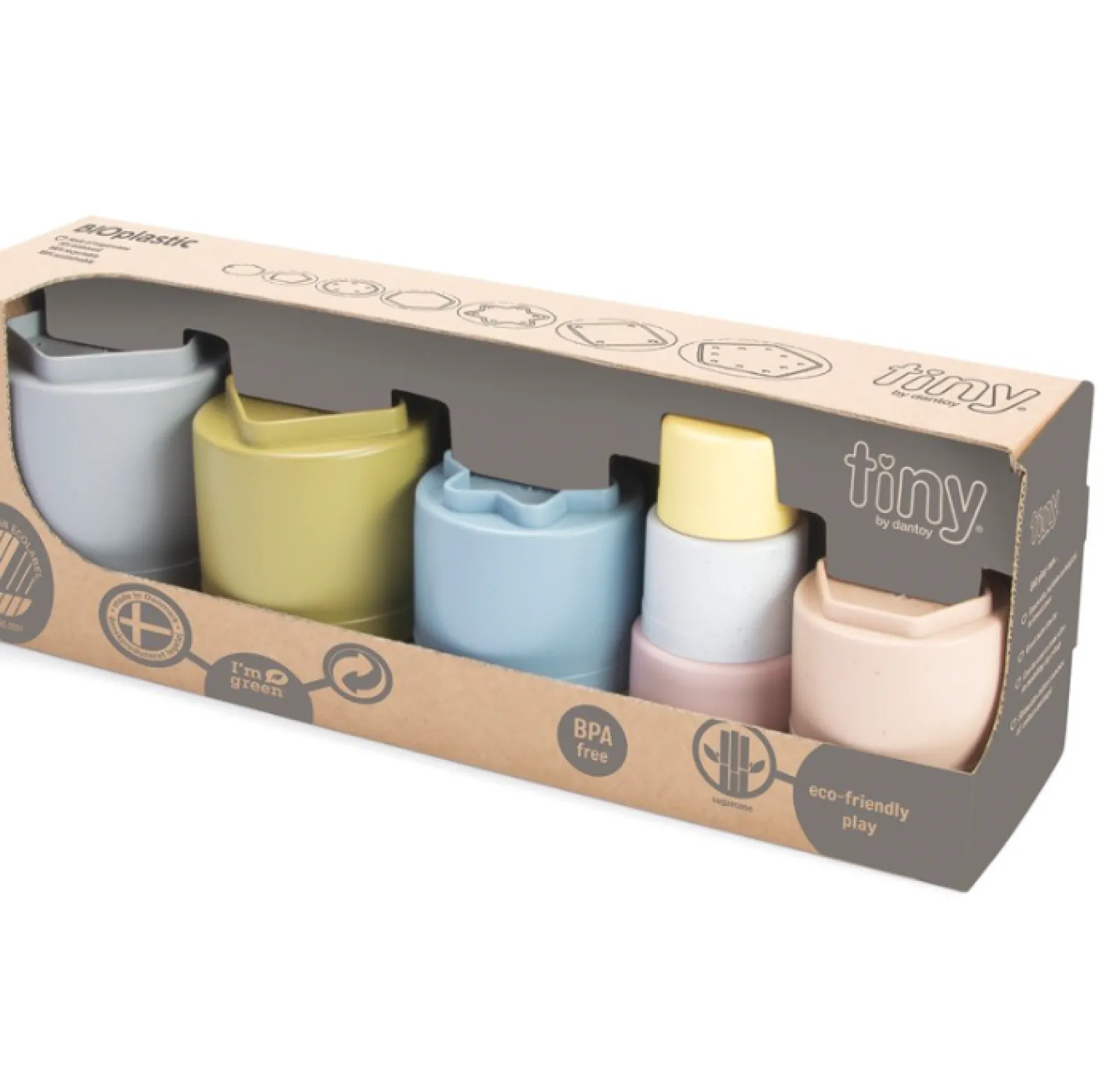 Little Helper Role Play Toys & Pretend Play | 7 Piece 100% Recyclable Bio-Plastic Stacking Cups | Eco-Friendly Indoor and Outdoor Toys | 10m+