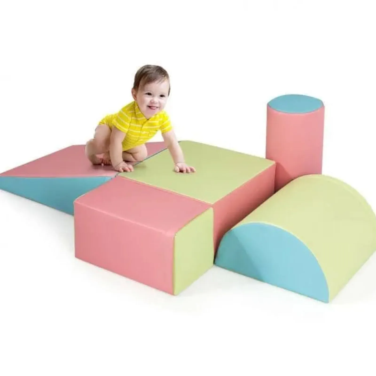 Little Helper Swing & Slide Sets & Garden Play & Trampolines | Kids Climbing Frames & Activity Toys | 5-Piece Foam Baby Climb and Crawl Activity Play Set