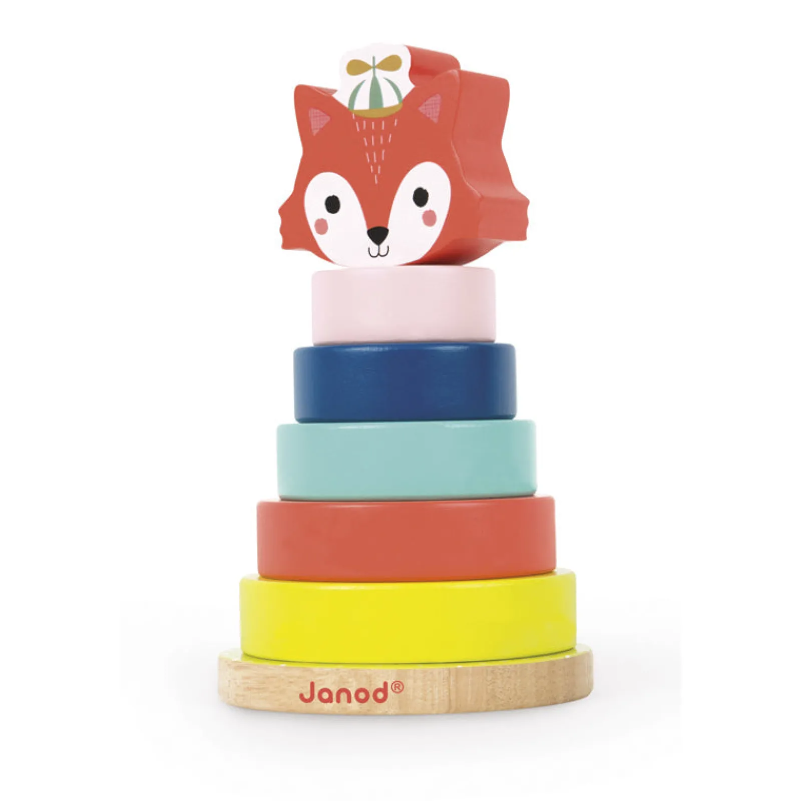 Little Helper Wooden Toys & Educational Toys | Toys | 7 Piece Luxury Eco-Friendly Wooden Stacking Toy | My Friend Fox | Toys 1 year old | 12m+