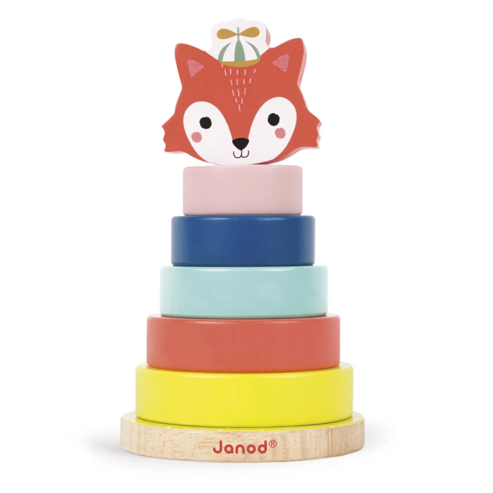 Little Helper Wooden Toys & Educational Toys | Toys | 7 Piece Luxury Eco-Friendly Wooden Stacking Toy | My Friend Fox | Toys 1 year old | 12m+