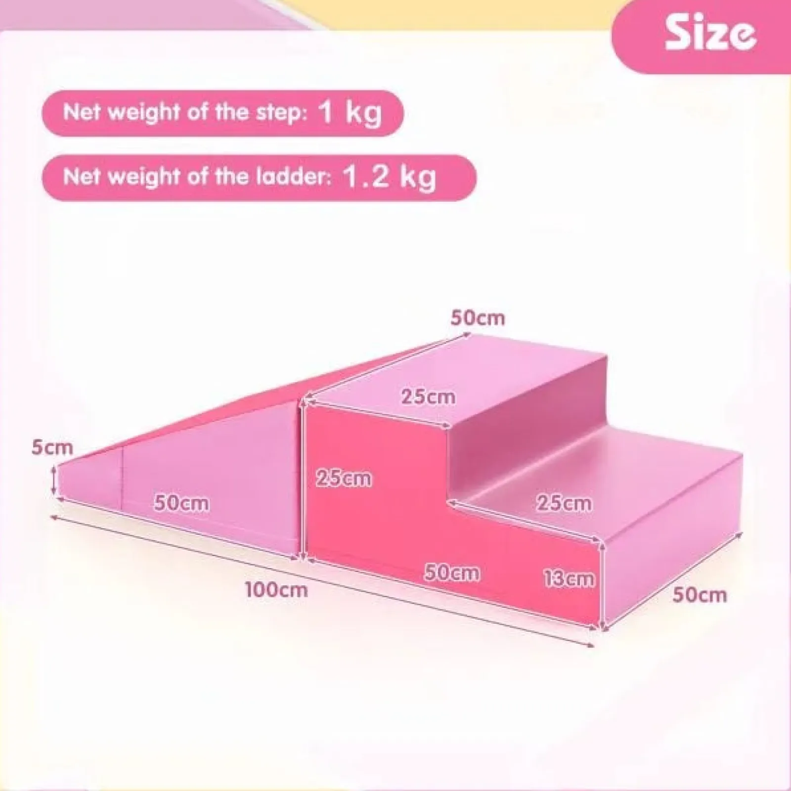 Little Helper Swing & Slide Sets & Garden Play & Trampolines | Kids Climbing Frames & Activity Toys | 2-Piece Step and Slide Climber for Infants and Toddlers | Soft Play