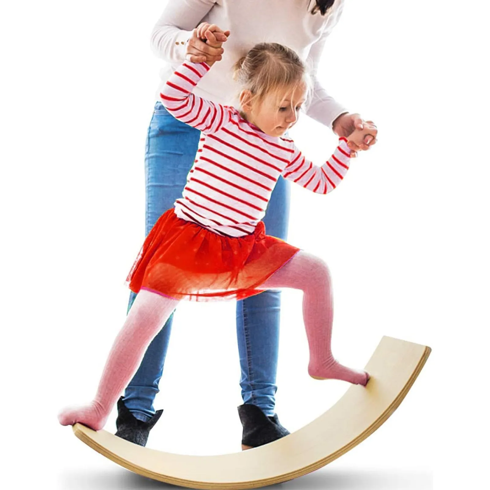 Little Helper Swing & Slide Sets & Garden Play & Trampolines | Kids Climbing Frames & Activity Toys | Pikler Eco Conscious Montessori Wooden Balance Board | Toddler Wobble Board | 3 Years+