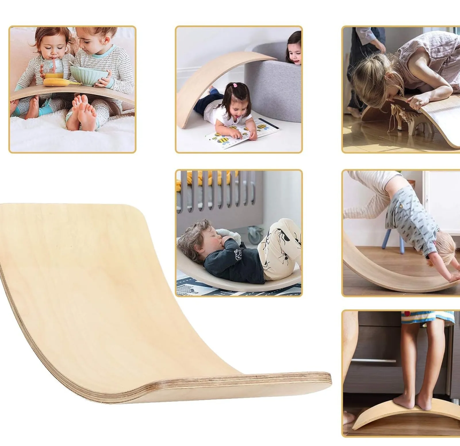 Little Helper Swing & Slide Sets & Garden Play & Trampolines | Kids Climbing Frames & Activity Toys | Pikler Eco Conscious Montessori Wooden Balance Board | Toddler Wobble Board | 3 Years+
