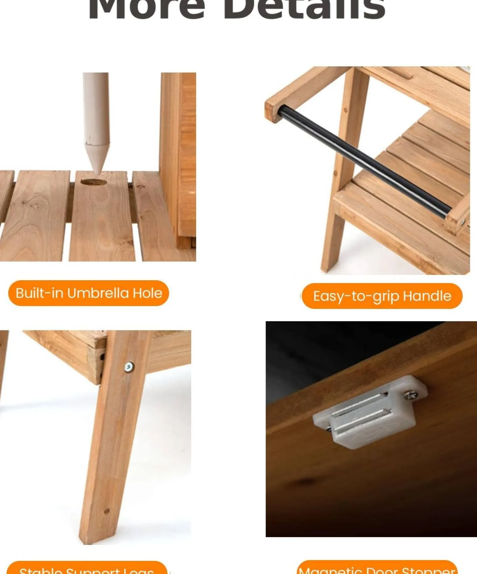 Little Helper Sand & Water Table & Sandpits & Mud Kitchens | Toy Kitchens | Portable | Eco Friendly Montessori Natural Fir Wooden Kids Mud Kitchen with Umbrella | Wooden Toy Kitchen | 3 Years+