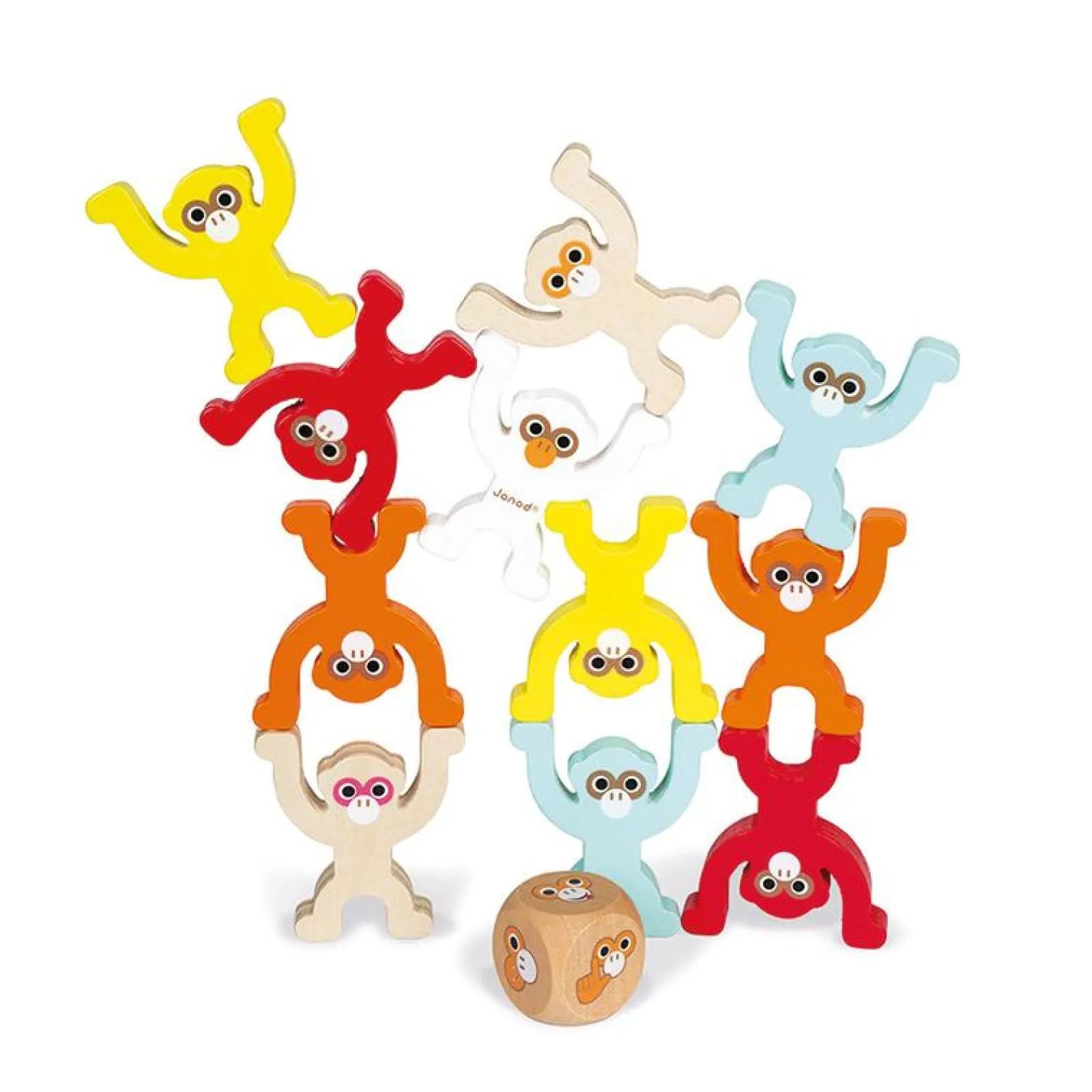 Little Helper Wooden Toys & Educational Toys | Baby Gifts | Preschool Toys | Monkey Pyramid Game | Puzzles & Games