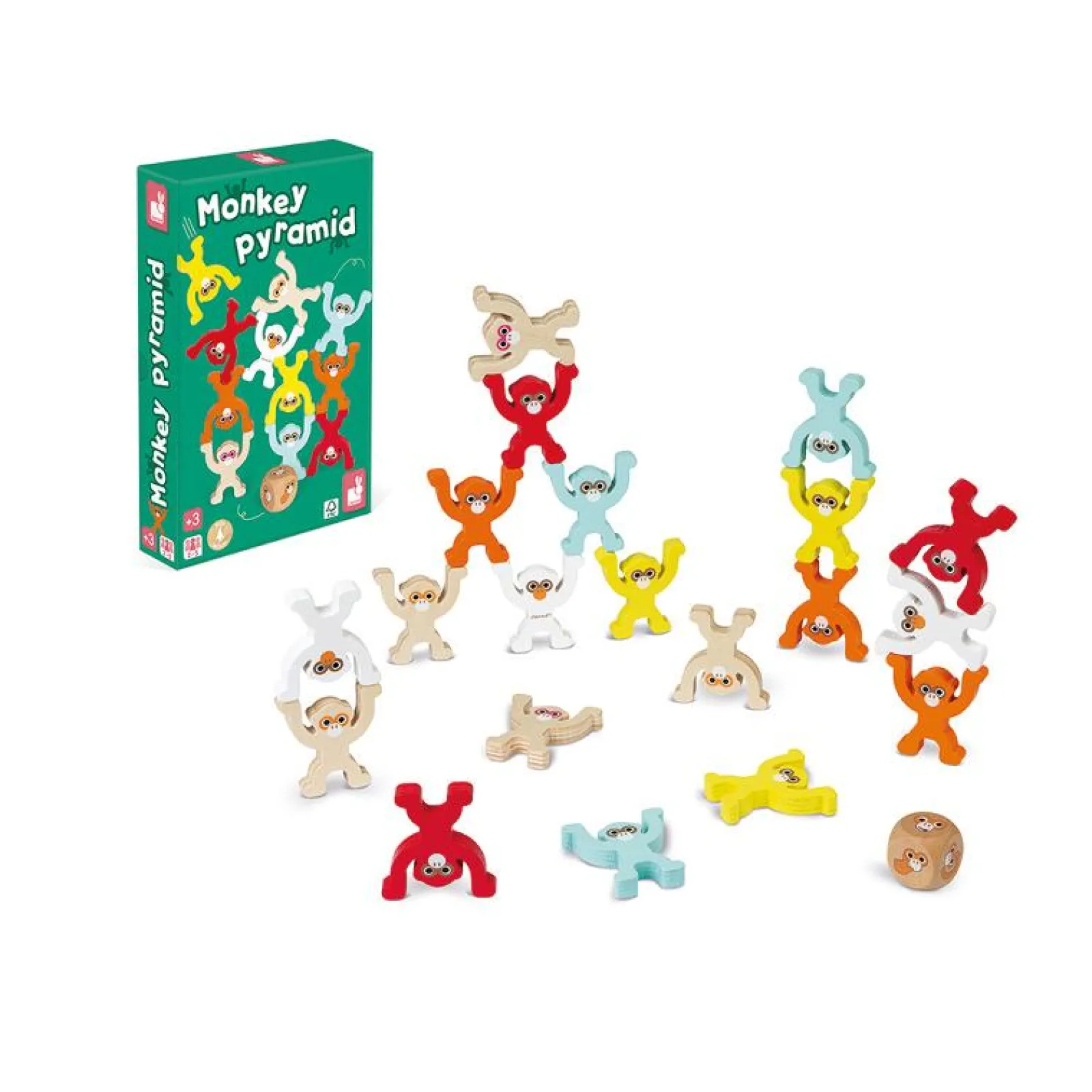 Little Helper Wooden Toys & Educational Toys | Baby Gifts | Preschool Toys | Monkey Pyramid Game | Puzzles & Games