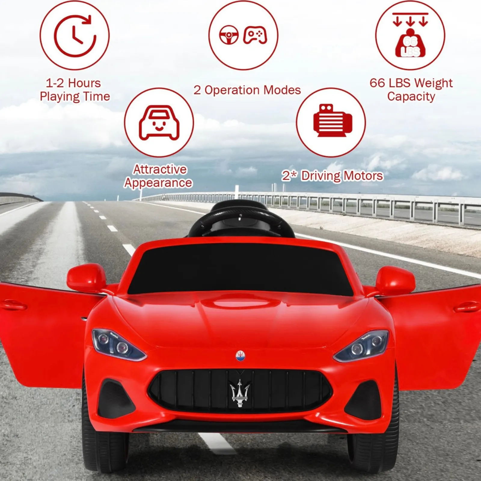 Little Helper Ride On Toys | Ride On Electric Toy Car | 12V | Remote Control with LED Lights | Horn | Radio & Music | 3 Colour Options