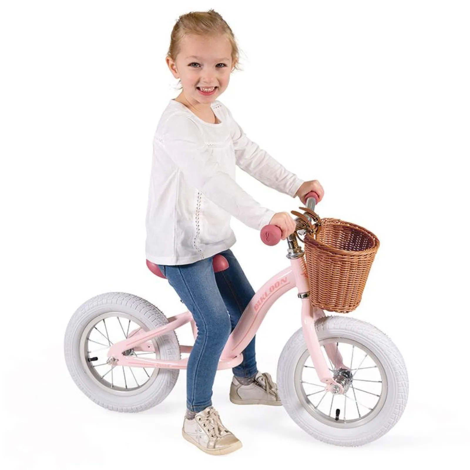 Little Helper Balance Bikes & Kids Scooters & Kids Bikes | Wooden Toys & Educational Toys | Rockers, Ride Ons & Bikes | Metal Vintage Bikloon Balance Bike | Pink | Bikes