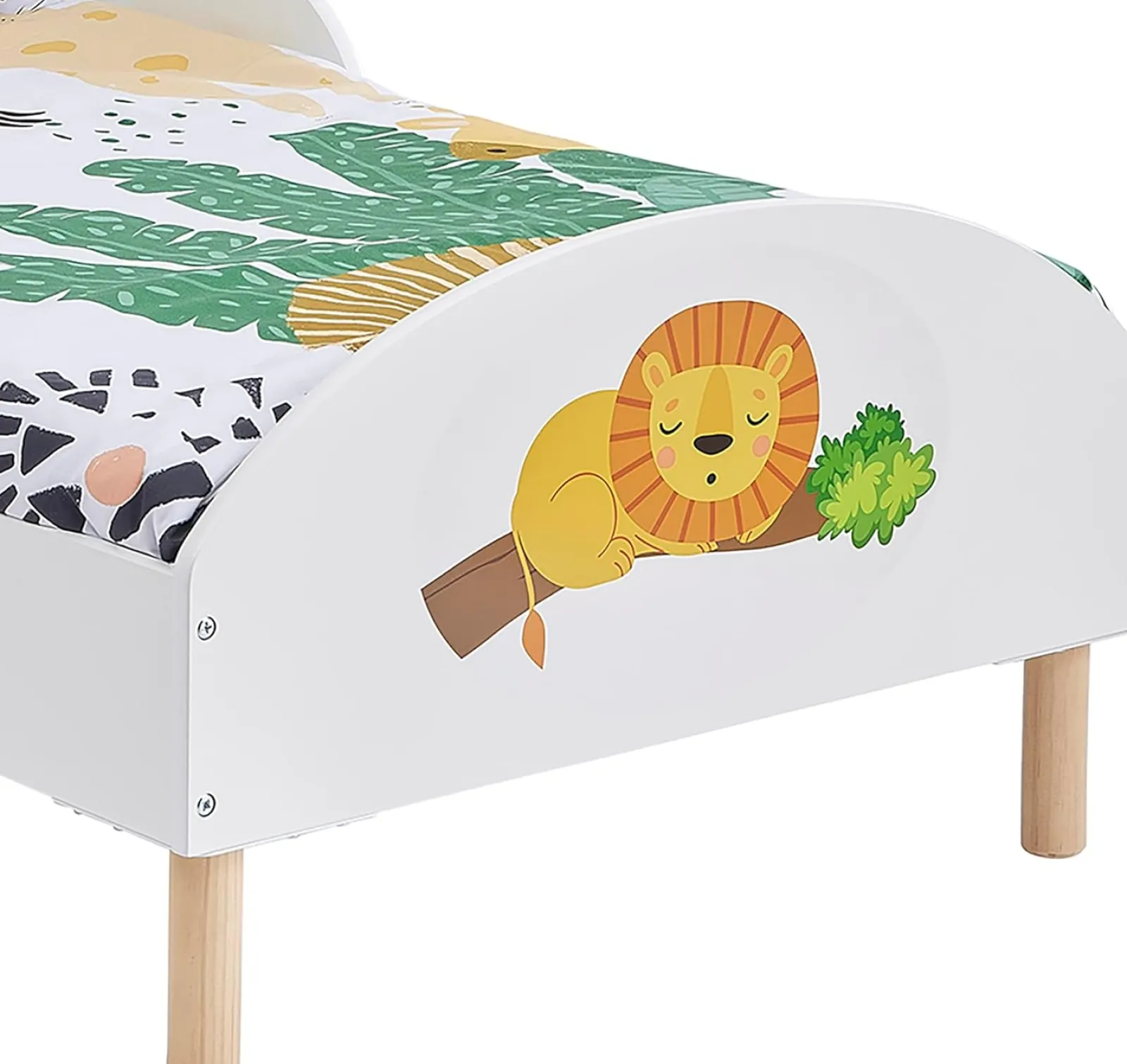 Little Helper Toddler Beds & Childrens Single Beds | Safari Jungle Children's Bed with Side Protectors | Toddler Bed | 18m - 5 Years