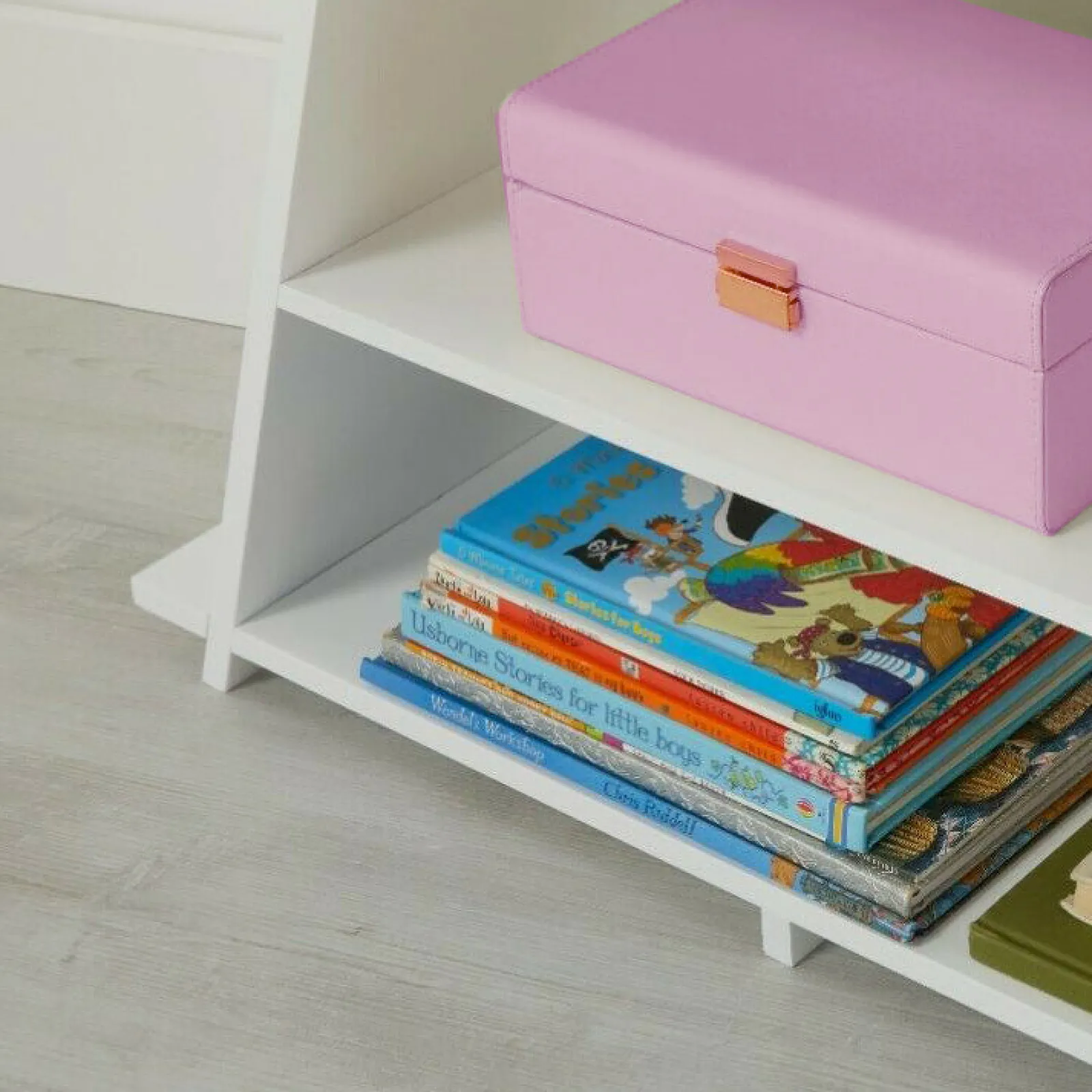 Little Helper Toy Storage Units | Toy Storage Units | Scandi-Inspired Childrens Bookcase | Kids Book Shelf | Toy Storage Unit | White & Grey | 1.08m